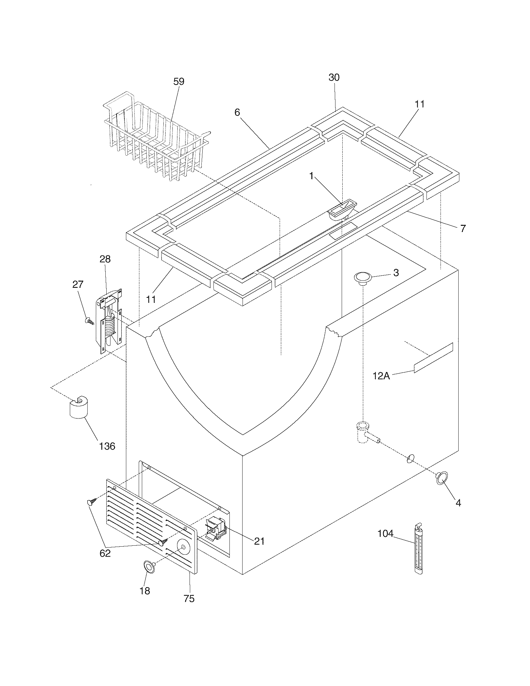 WC Wood CF055 cabinet diagram