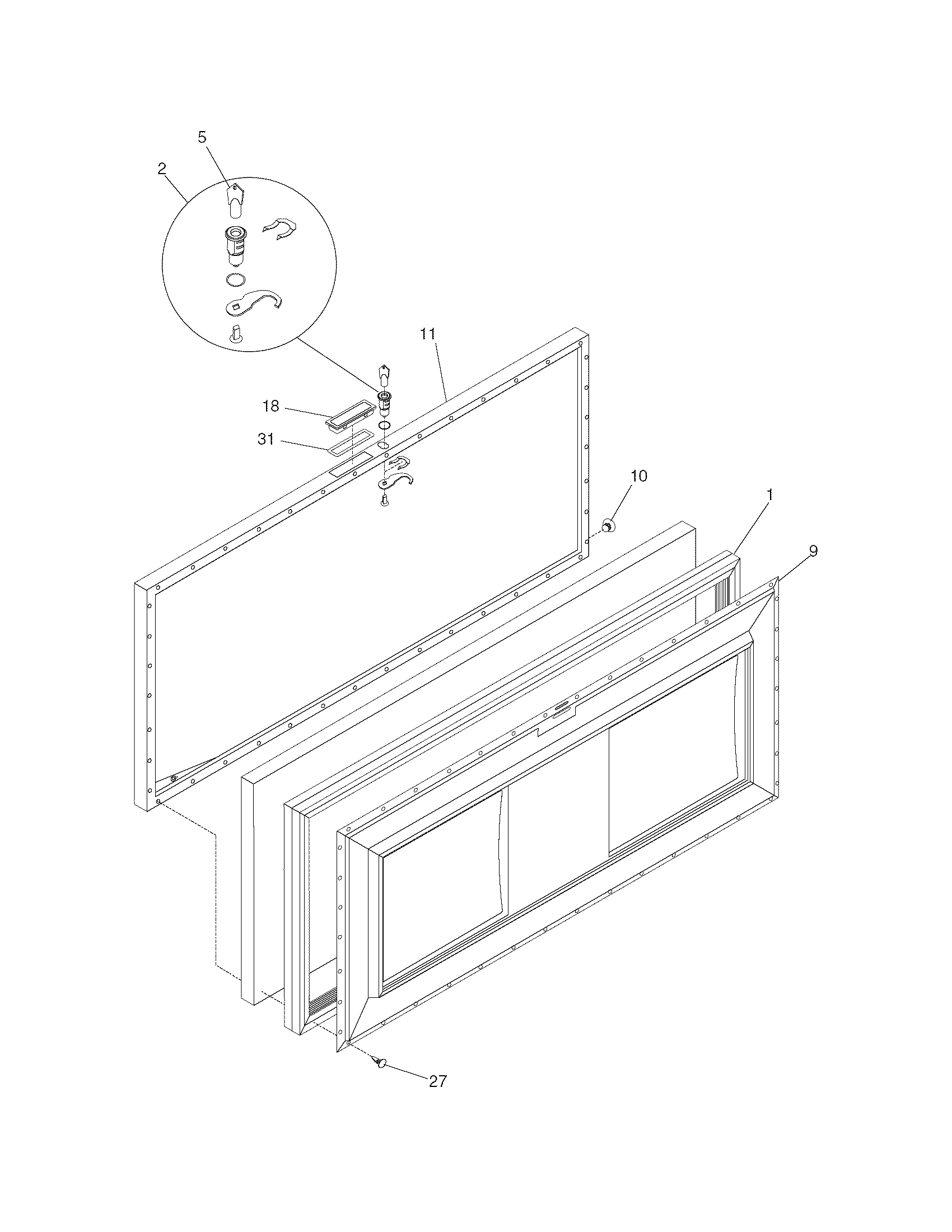 WC Wood CF095 door diagram