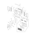 Frigidaire FAA083P7A5 cabinet/front/controls diagram