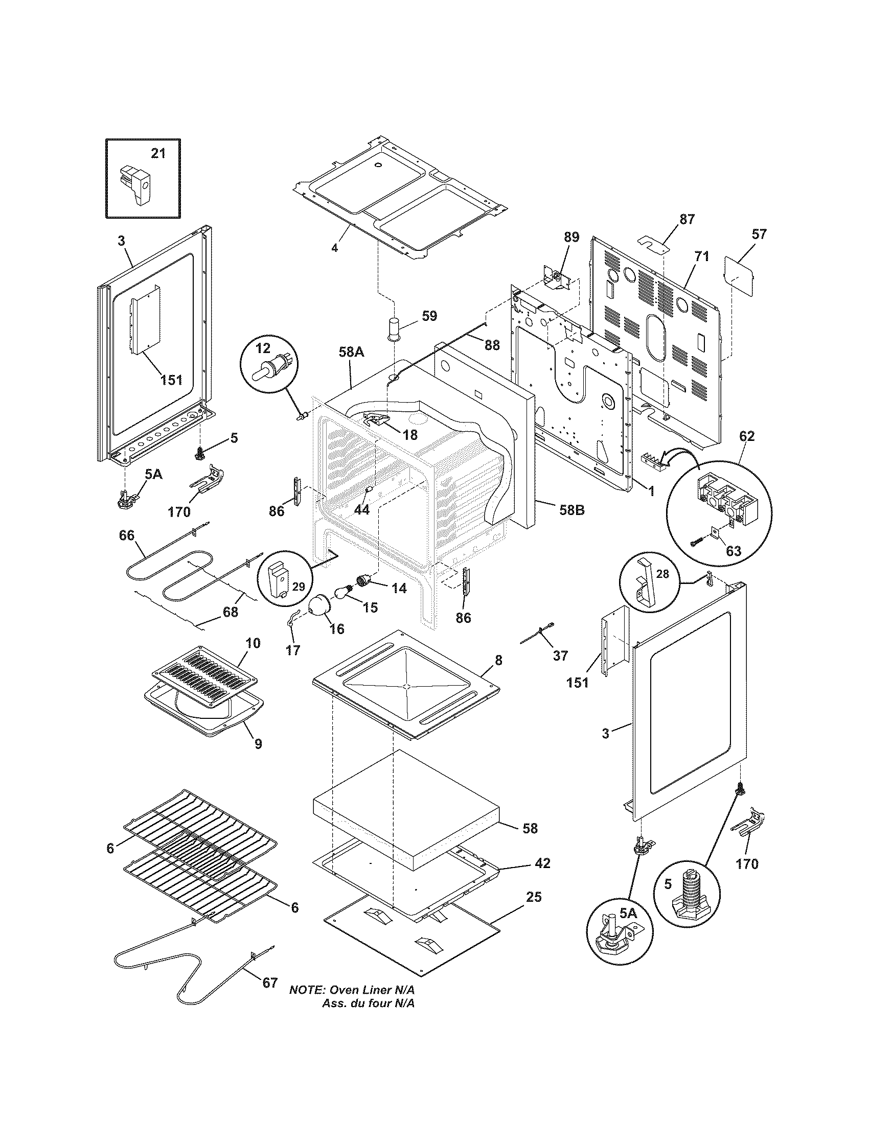 Kenmore 79094114405 body diagram