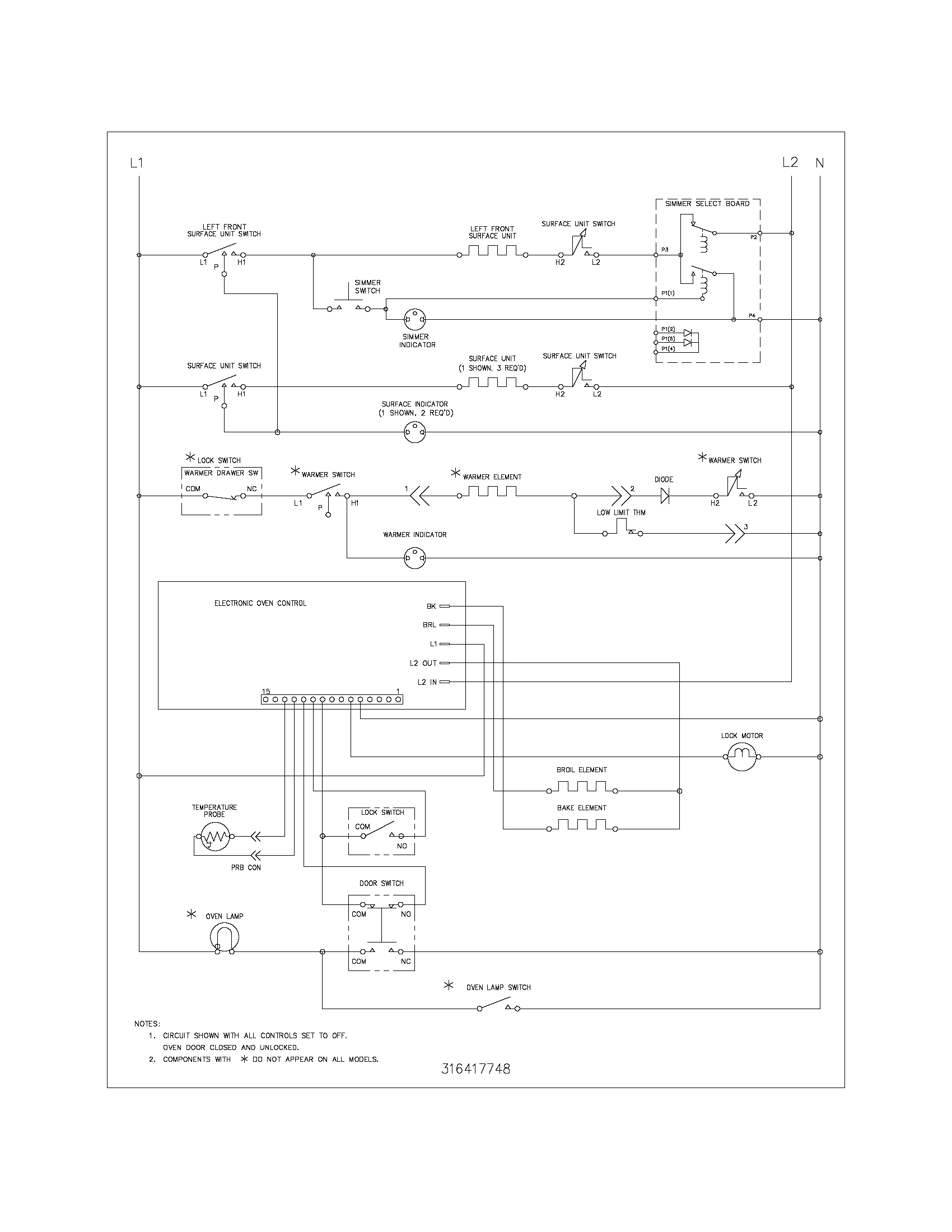 Kenmore 79094229407 wiring schematic diagram