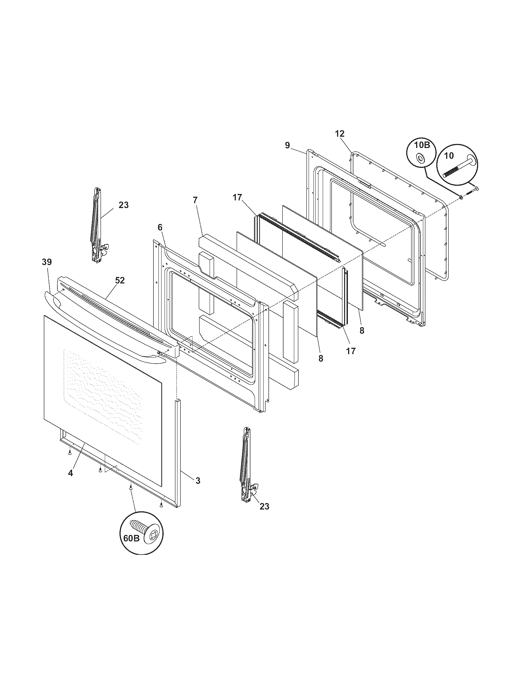 Kenmore 79096514406 door diagram