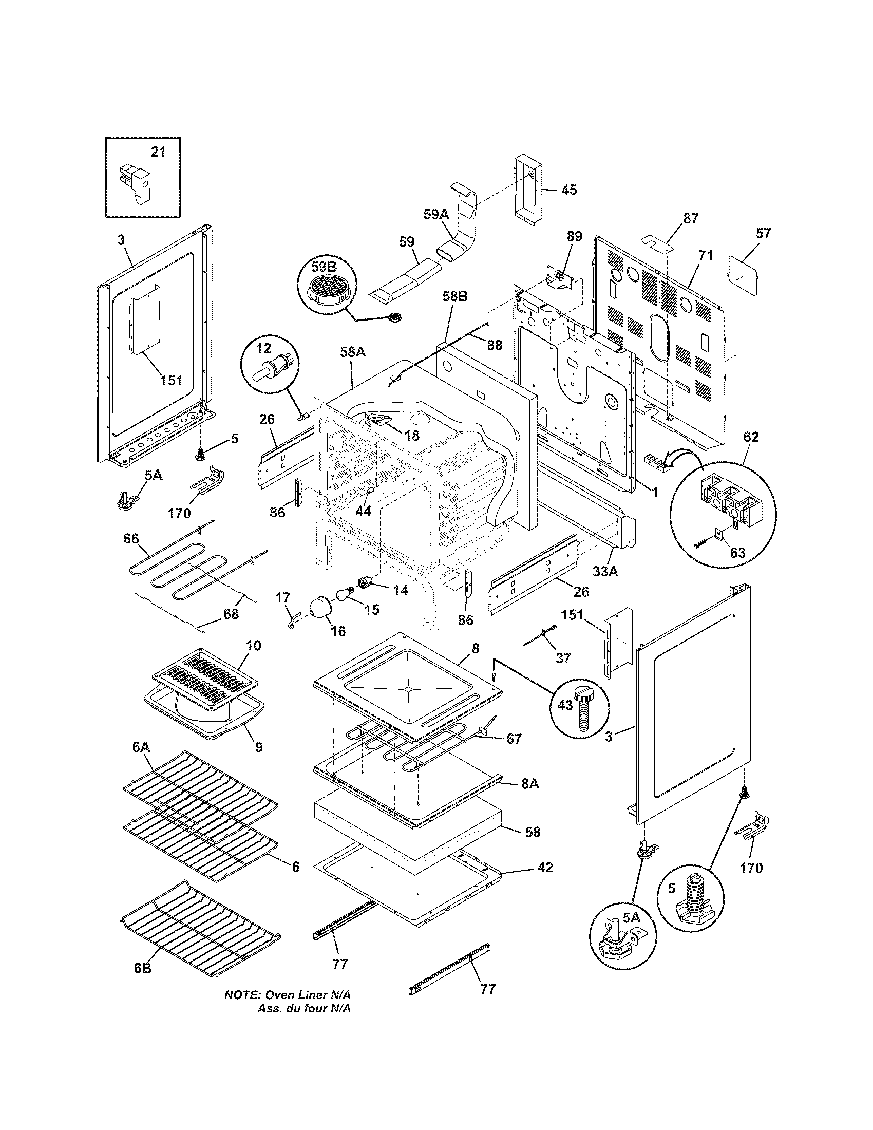 Kenmore 79096413406 body diagram