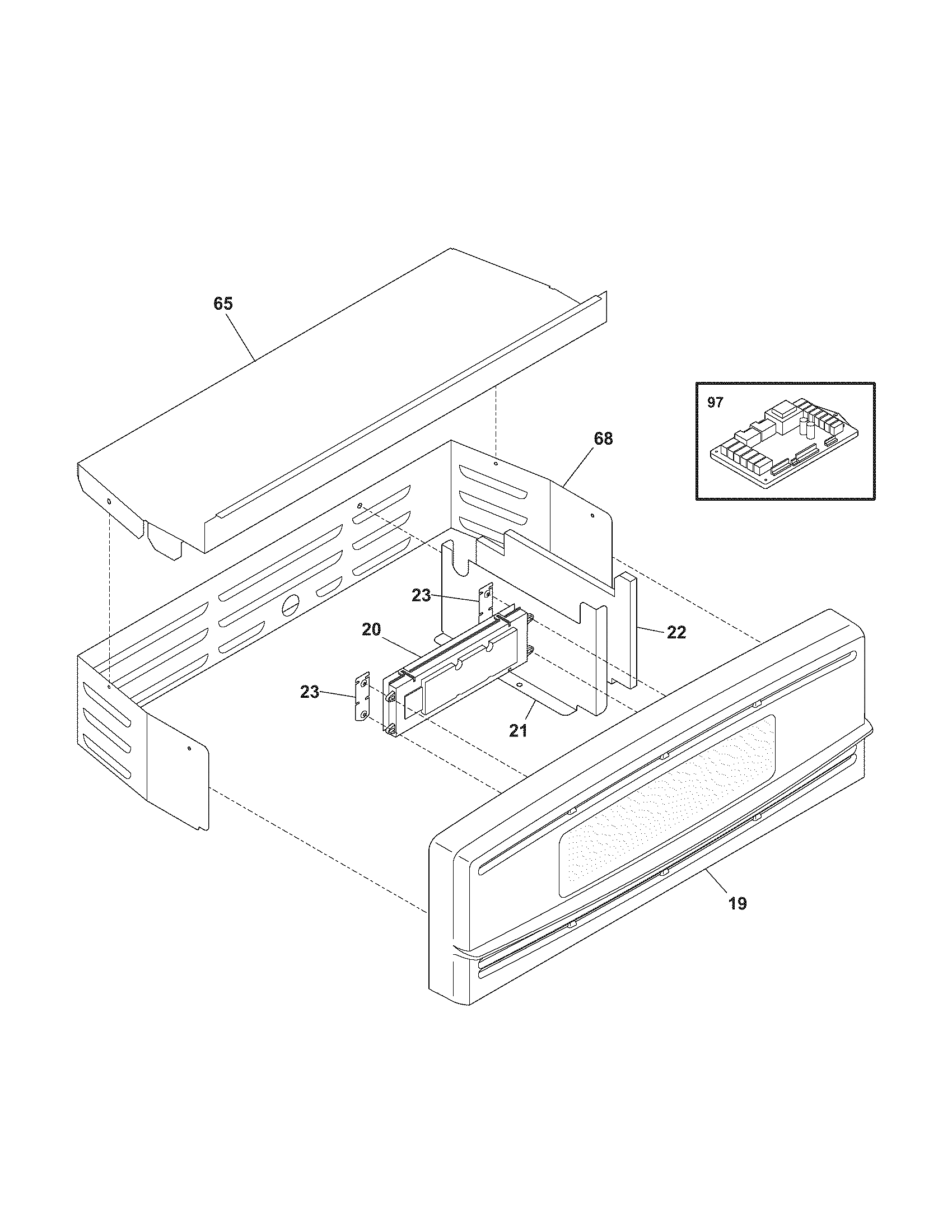 Kenmore 79041393401 control panel diagram