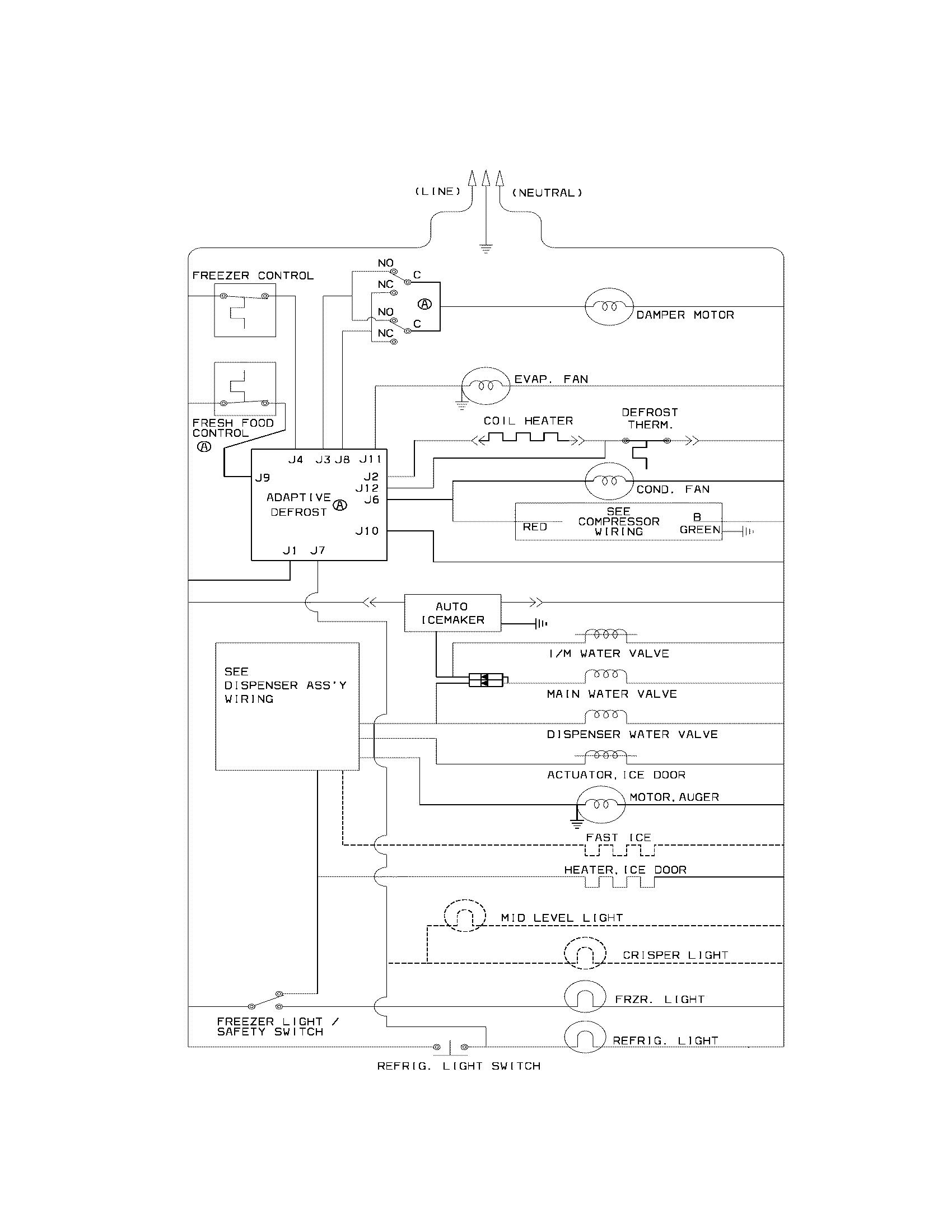 Kenmore 25354622408 wiring schematic diagram