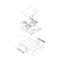 Frigidaire FES366EQA top/drawer diagram