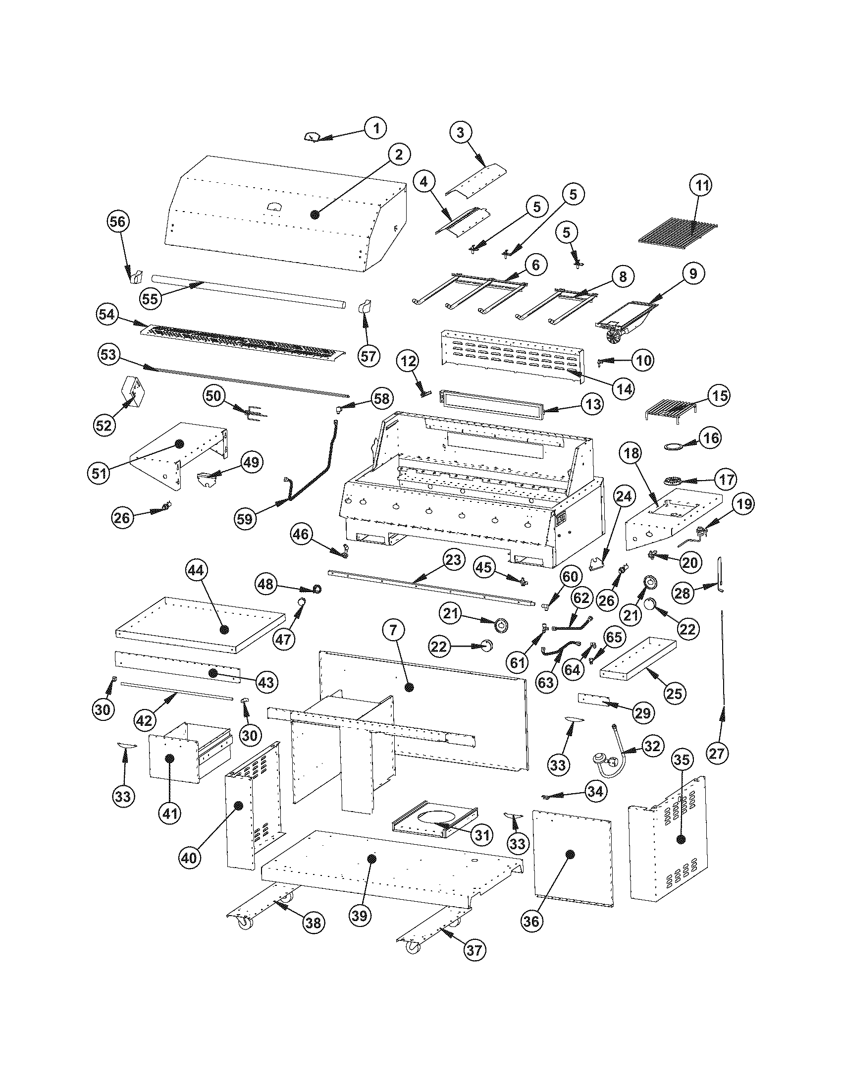 Frigidaire GL51LPDC recommended spare parts diagram
