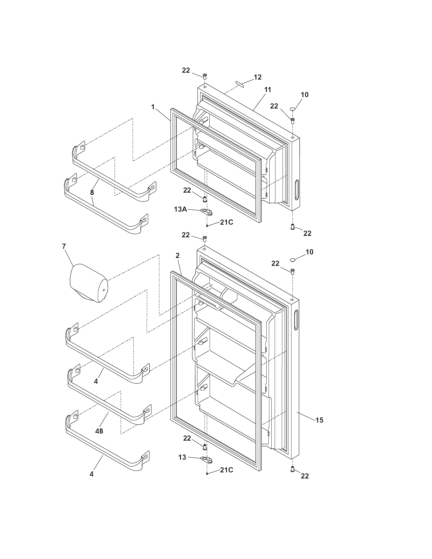 Kenmore 25360804404 door diagram