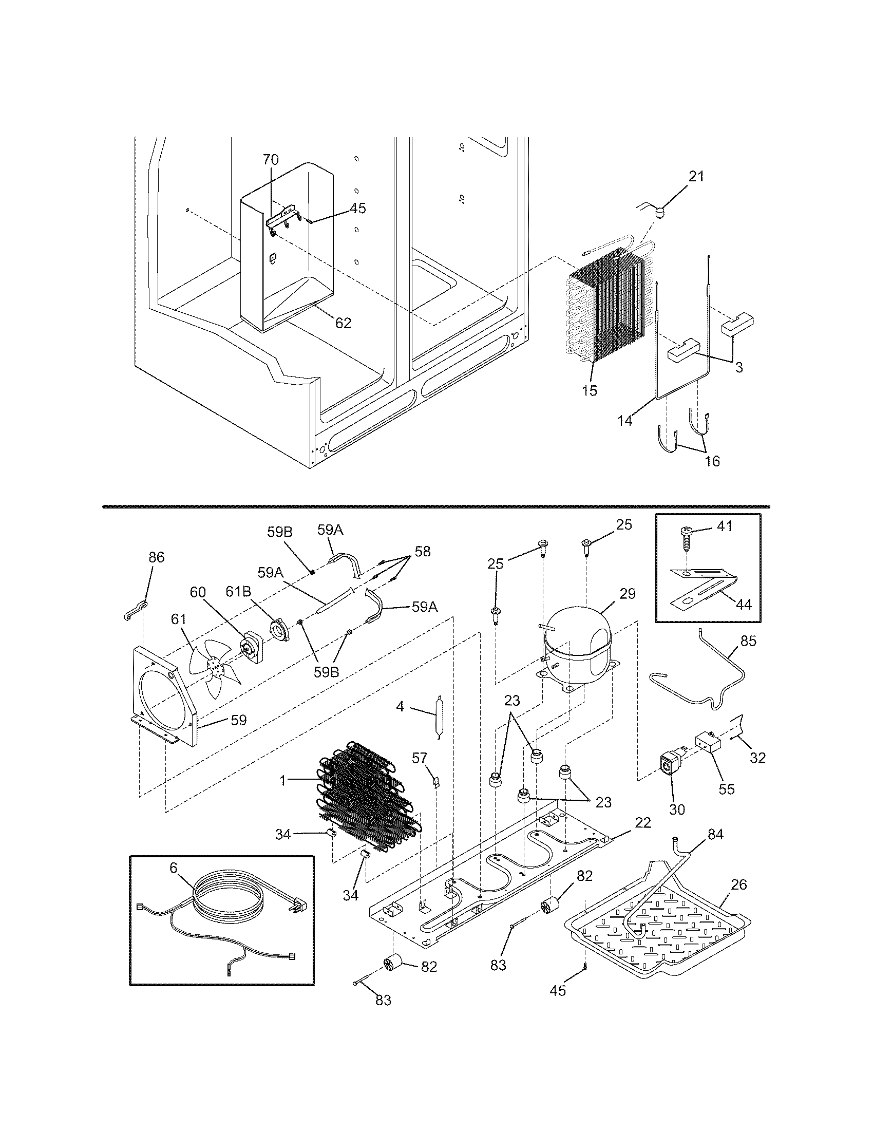Kenmore 25354669406 system diagram