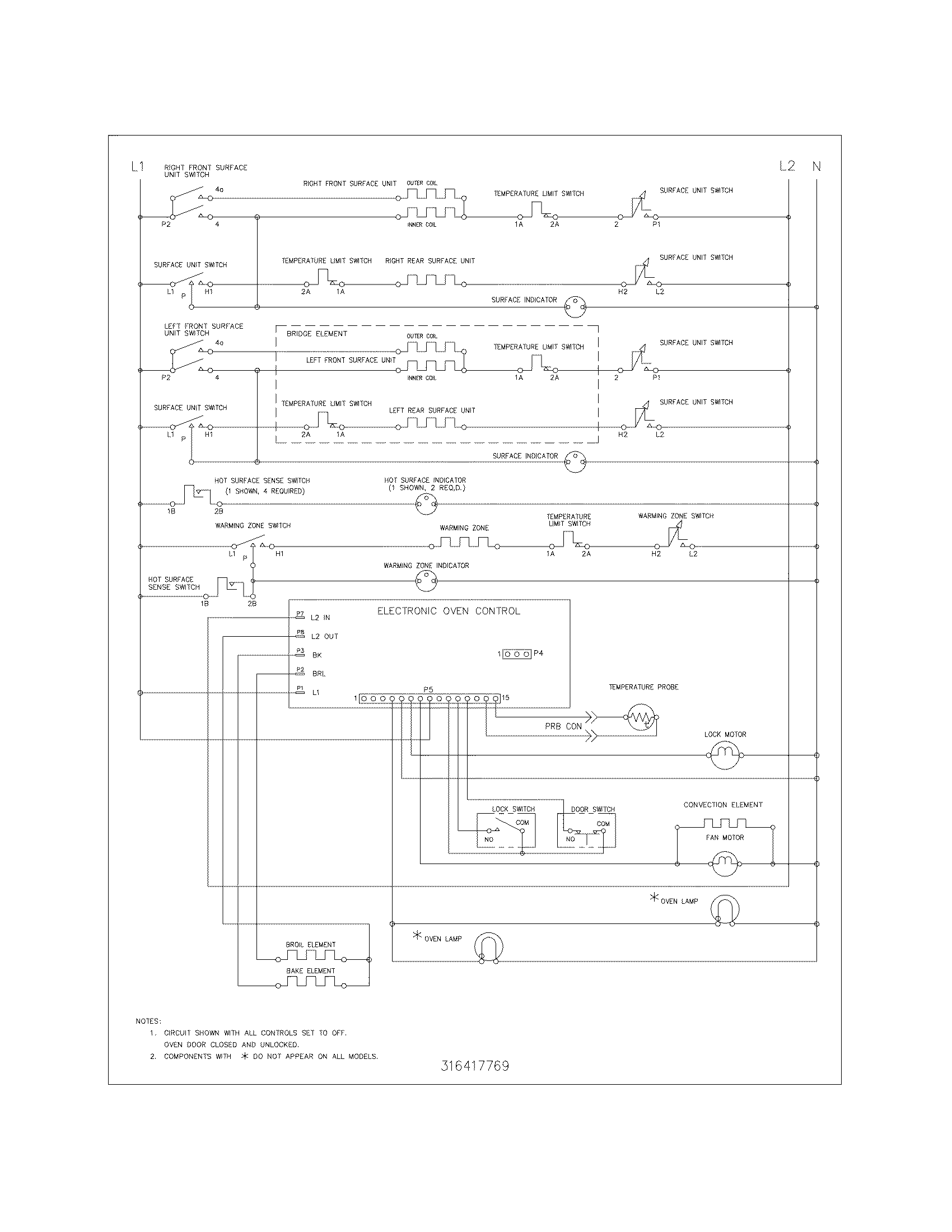 Frigidaire FEF387XECB wiring schematic diagram
