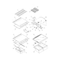 Frigidaire FRT18KG4DW4 shelves diagram