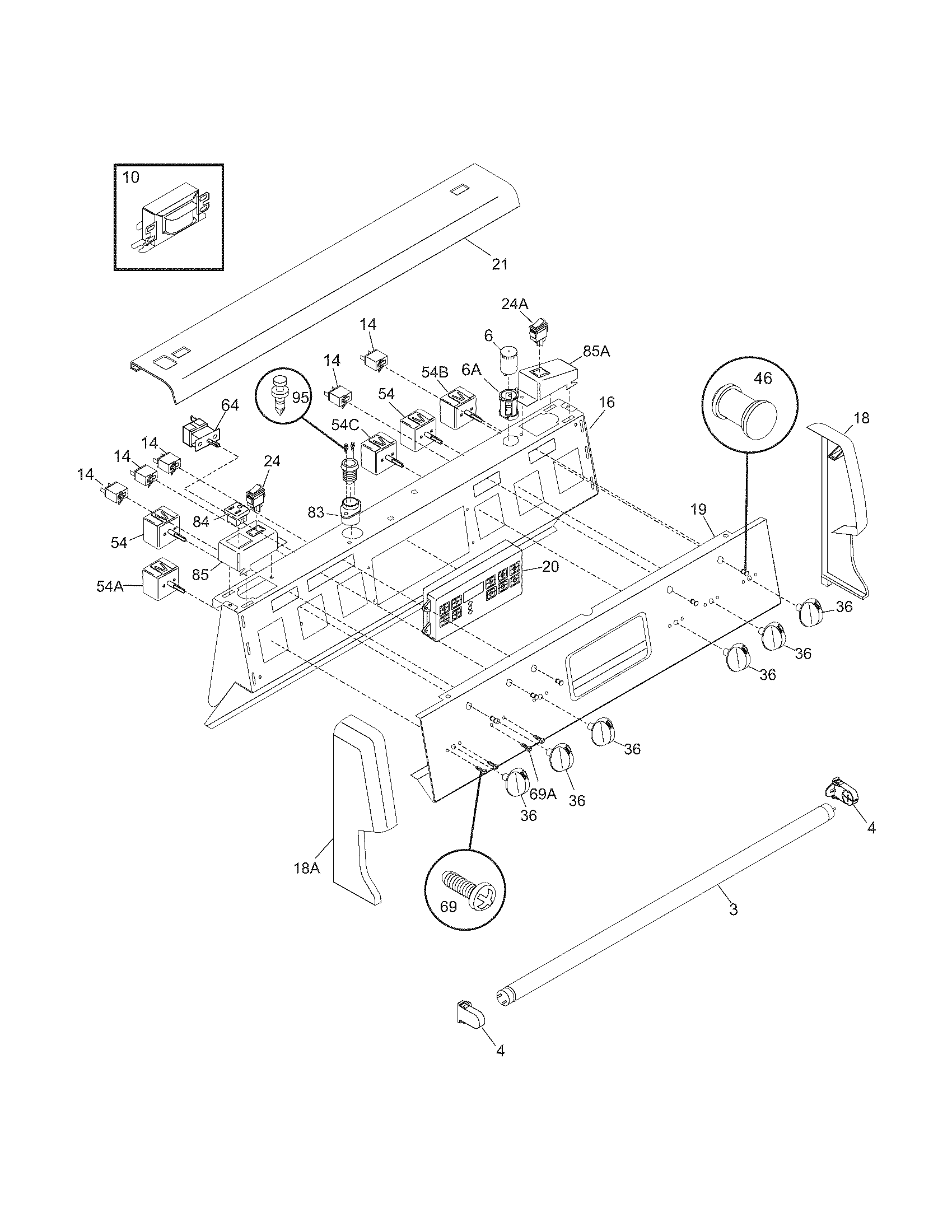 Crosley CSK389003 backguard diagram