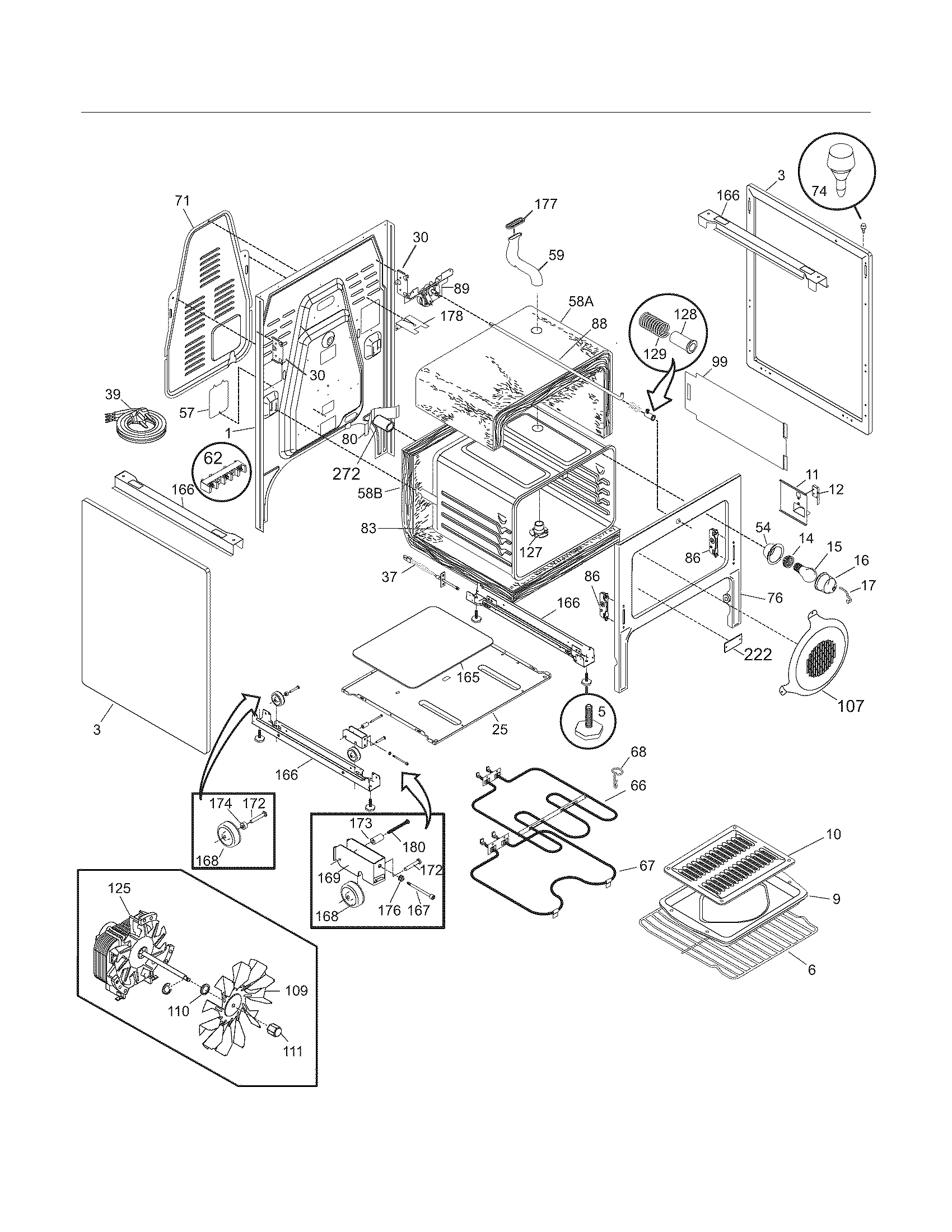 Crosley CSK389003 body diagram