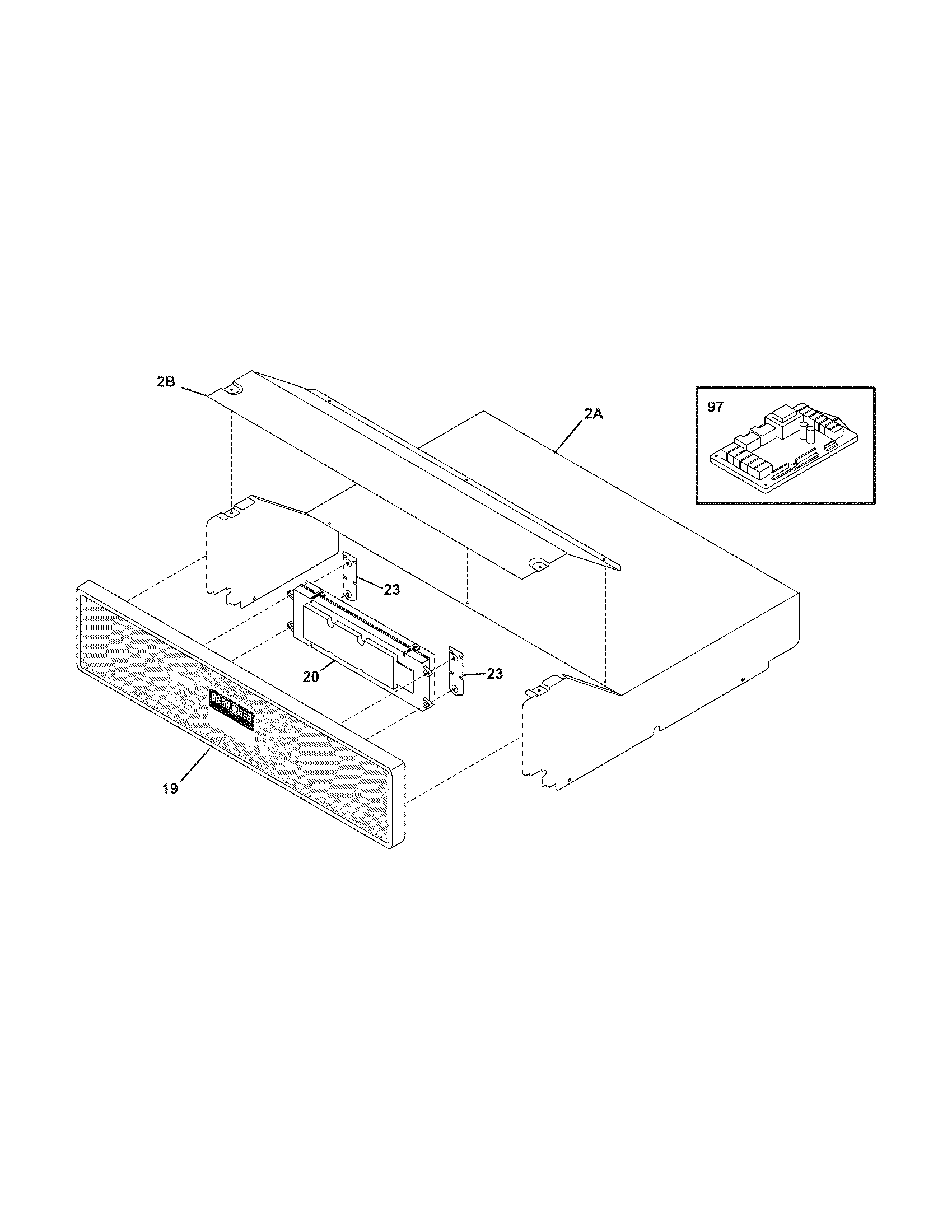 Frigidaire GLEB27T9DSB control panel diagram