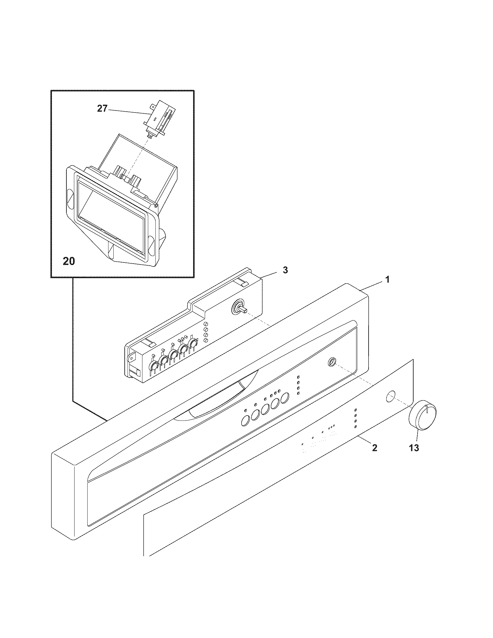 Kenmore 58715199400 control panel diagram