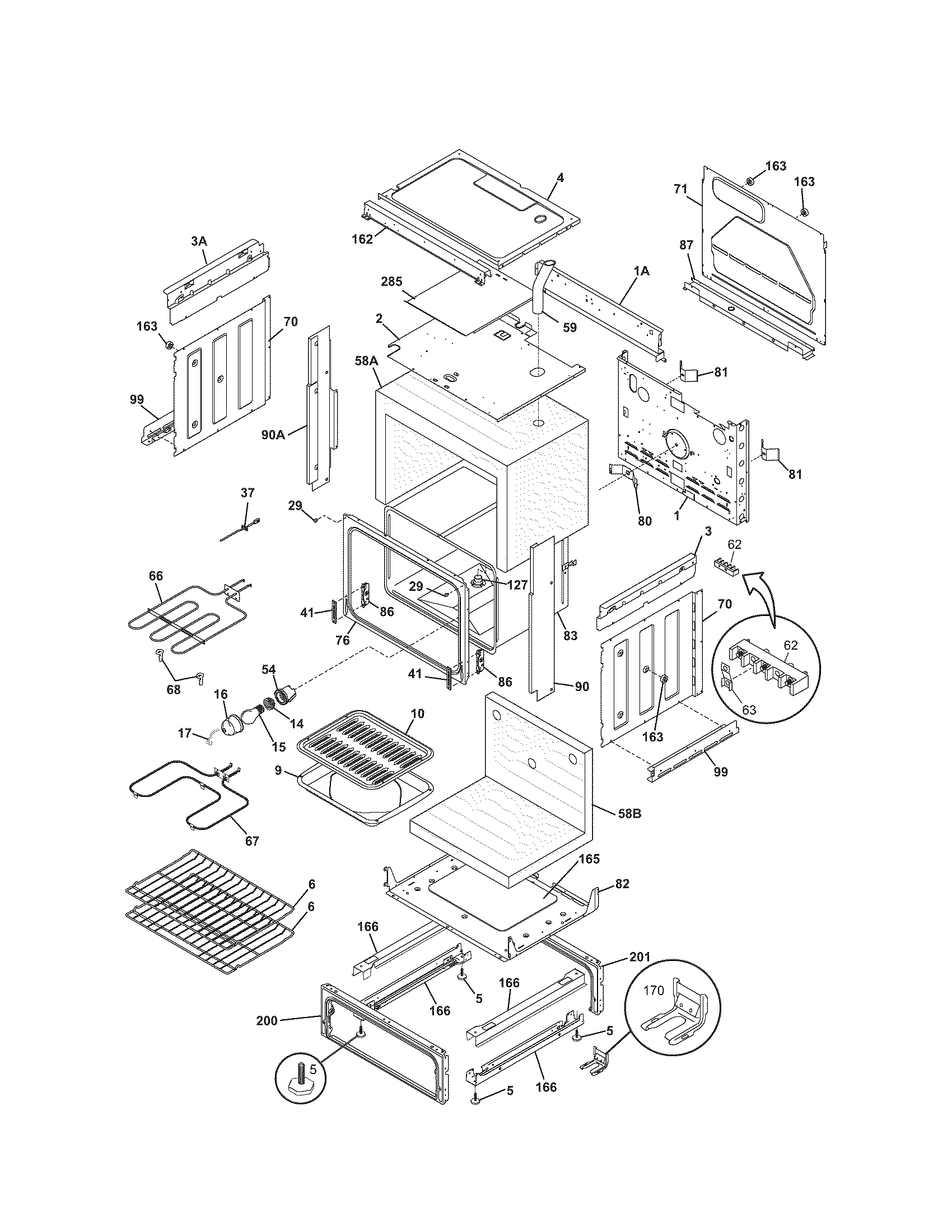 Kenmore 79046264500 body diagram