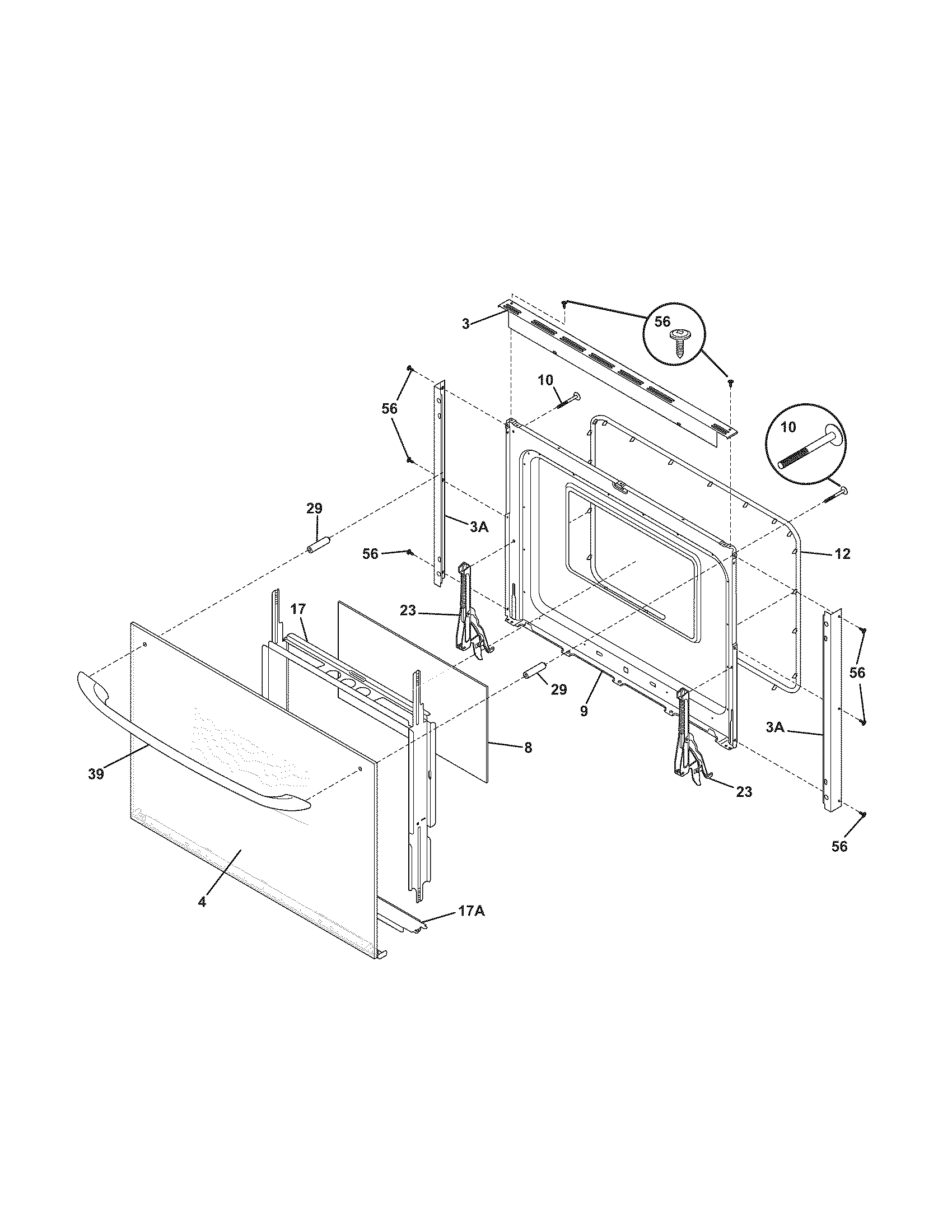 Kenmore 79046264500 door diagram