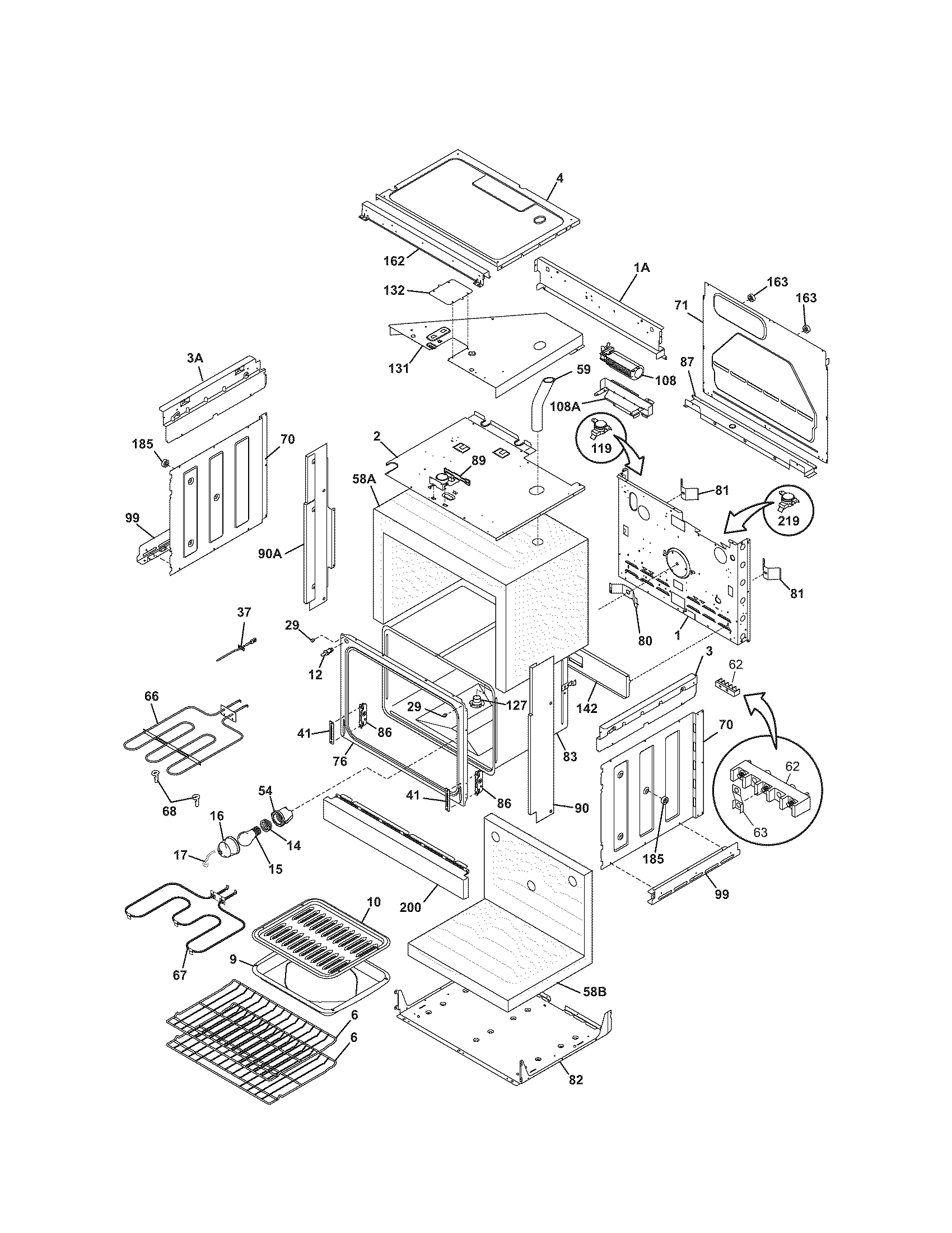 Kenmore 79045489500 body diagram