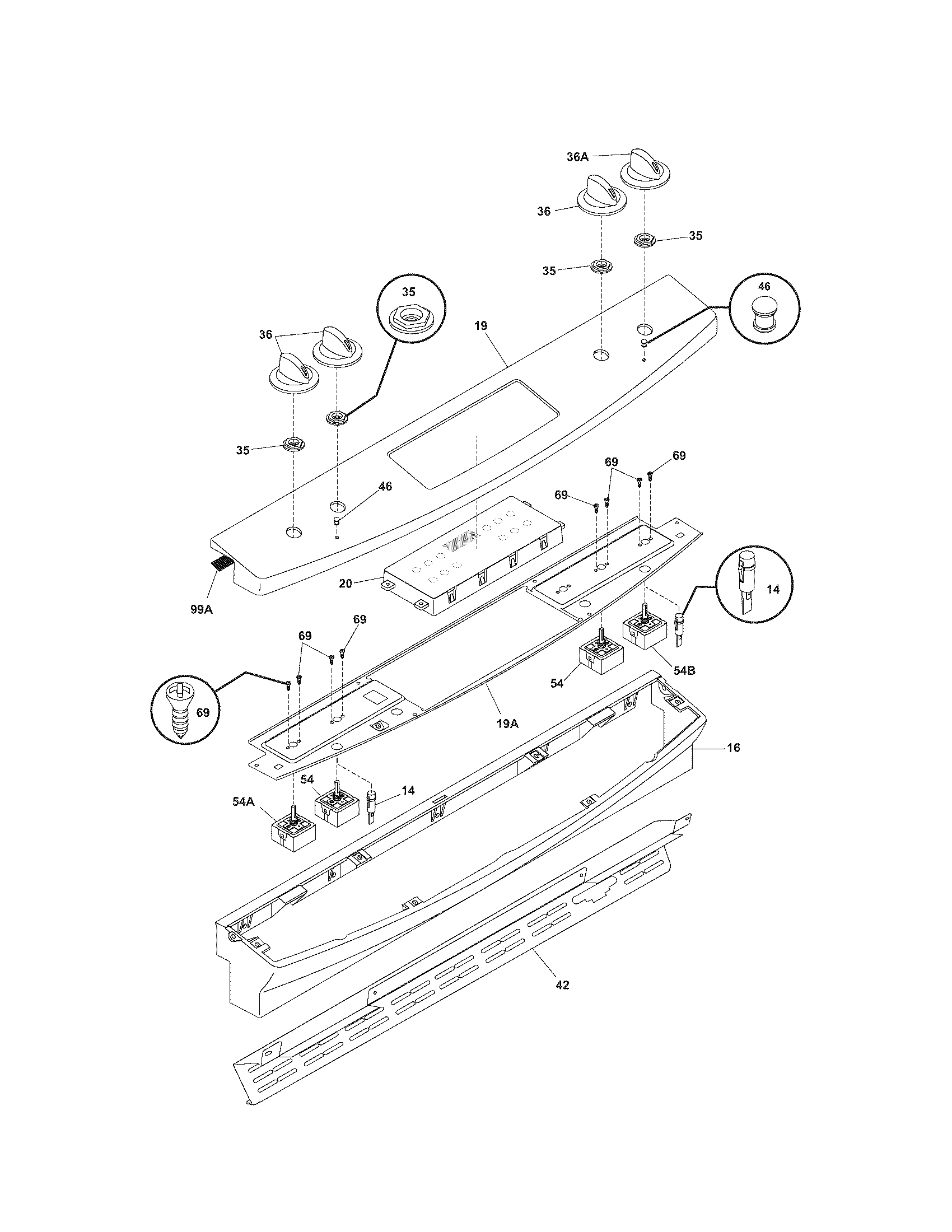 Kenmore 79046599500 backguard diagram