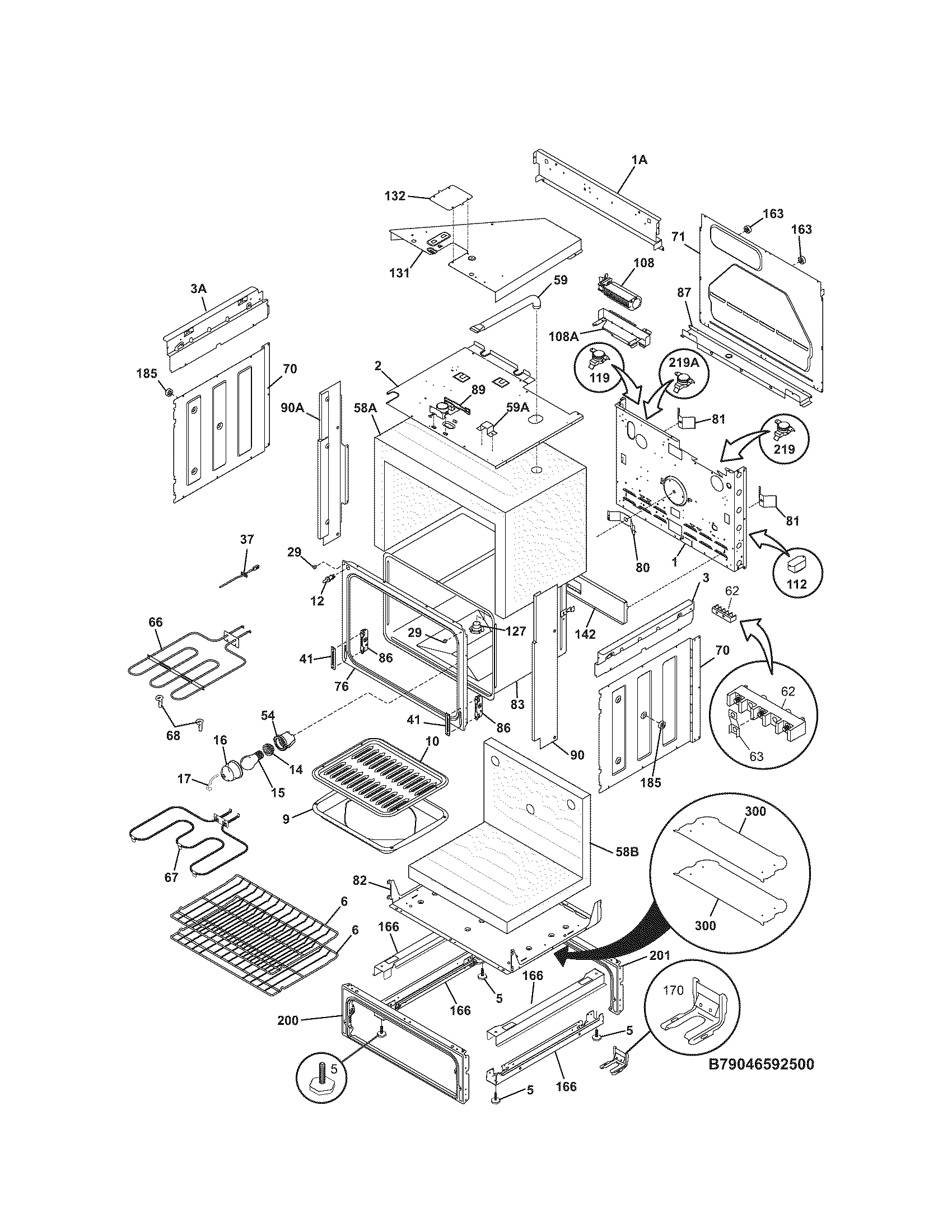 Kenmore 79046593500 body diagram