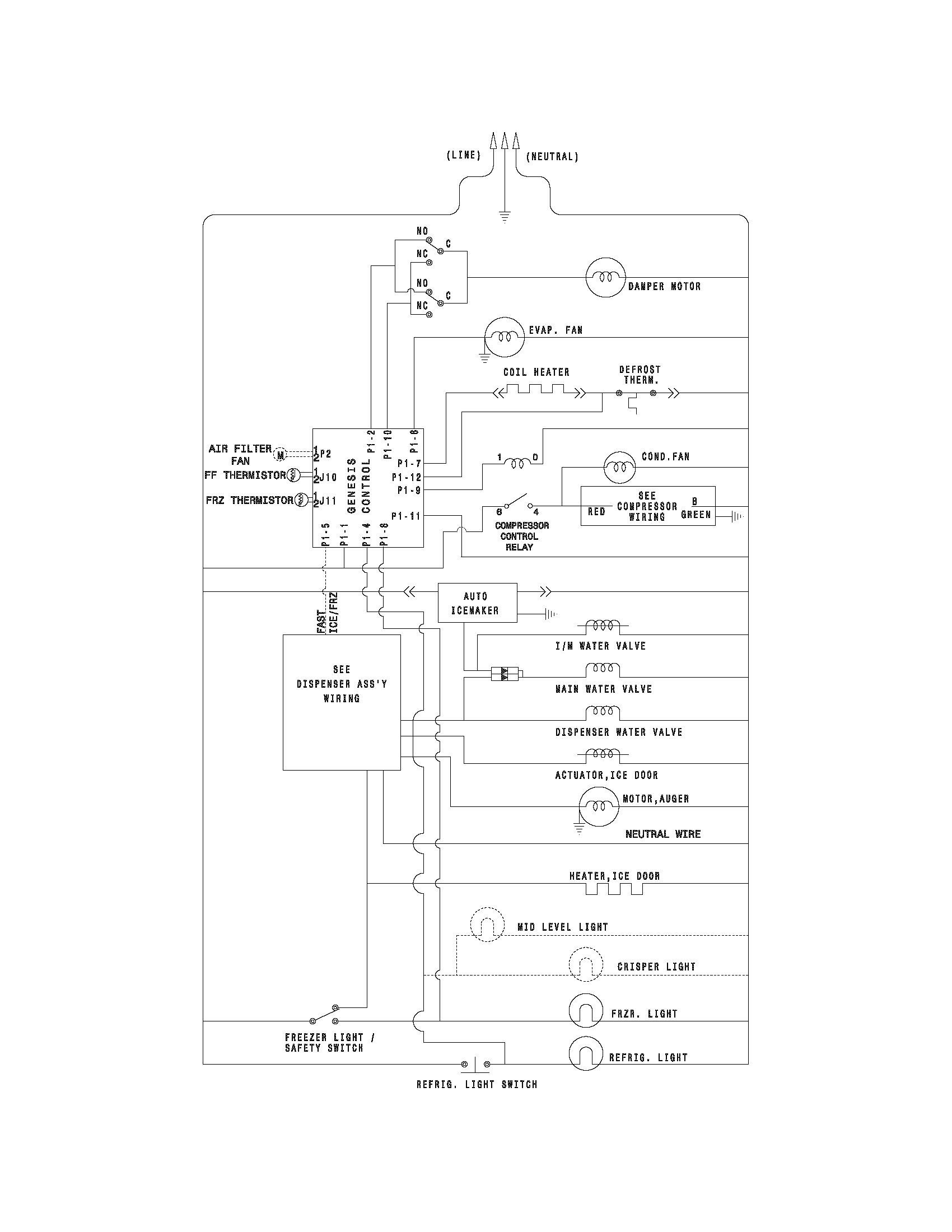 Frigidaire PLHS39EESS9 wiring schematic diagram