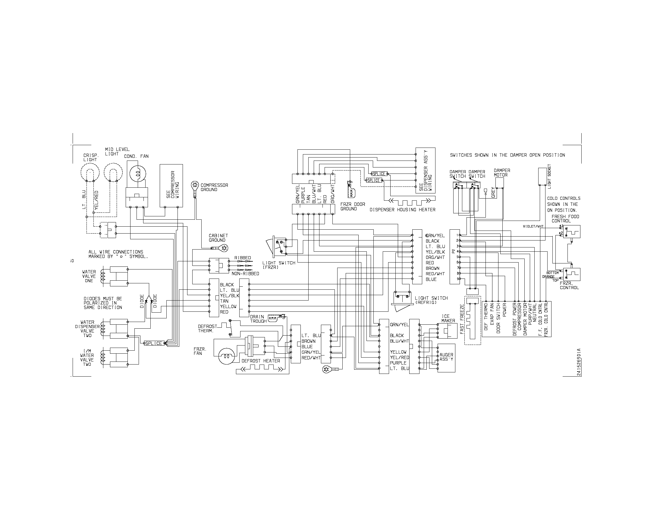 Frigidaire FRS26R4CBR wiring diagram diagram
