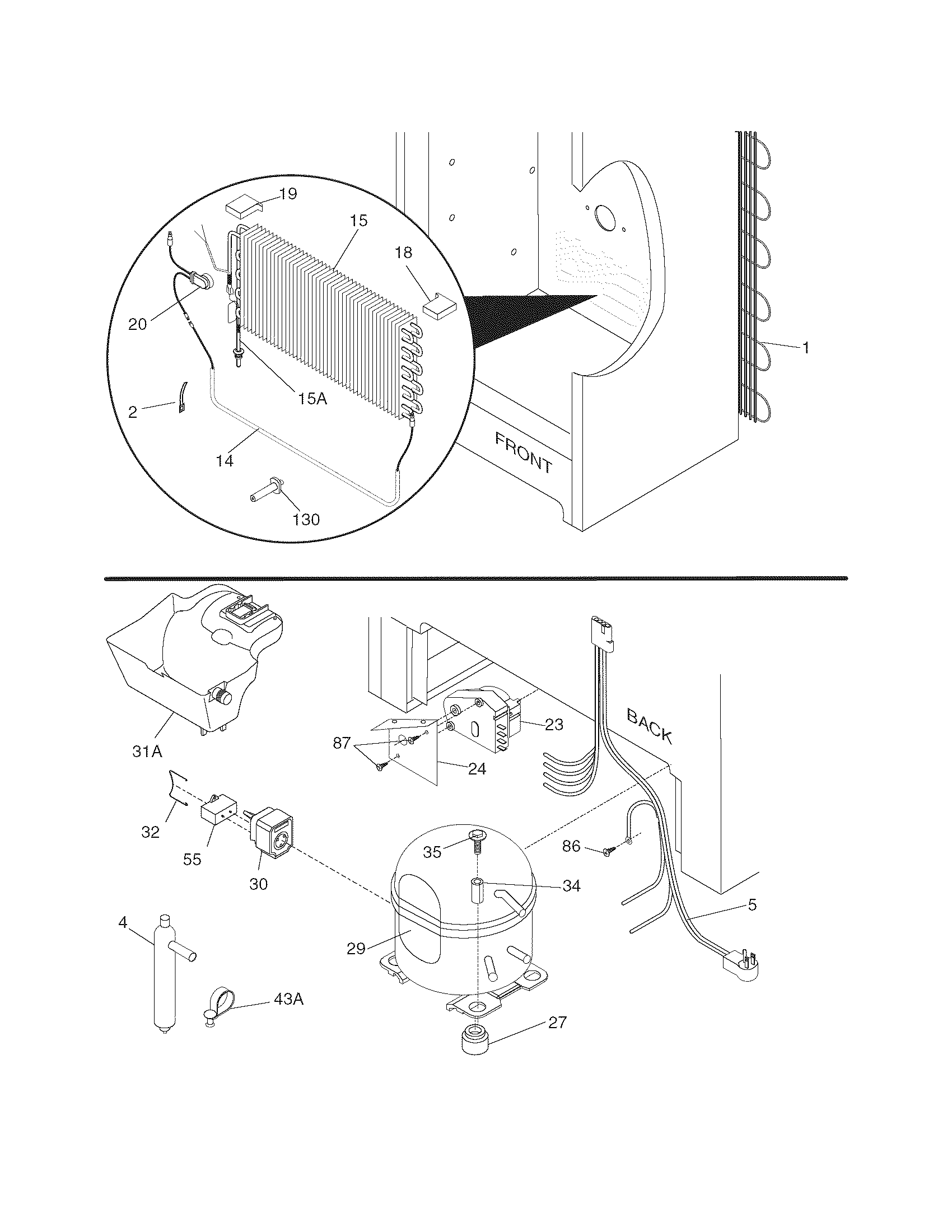 White-Westinghouse WFU17FC4CW6 system diagram