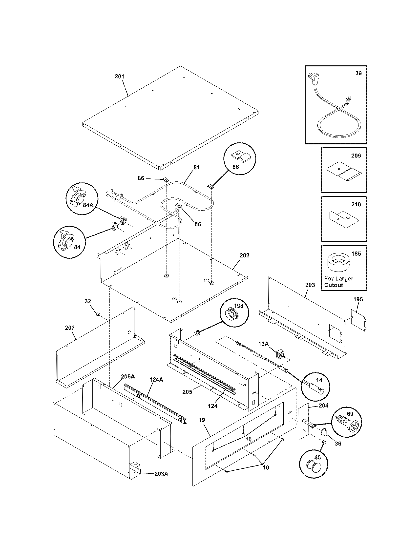 Kenmore Elite 79049203402 body diagram