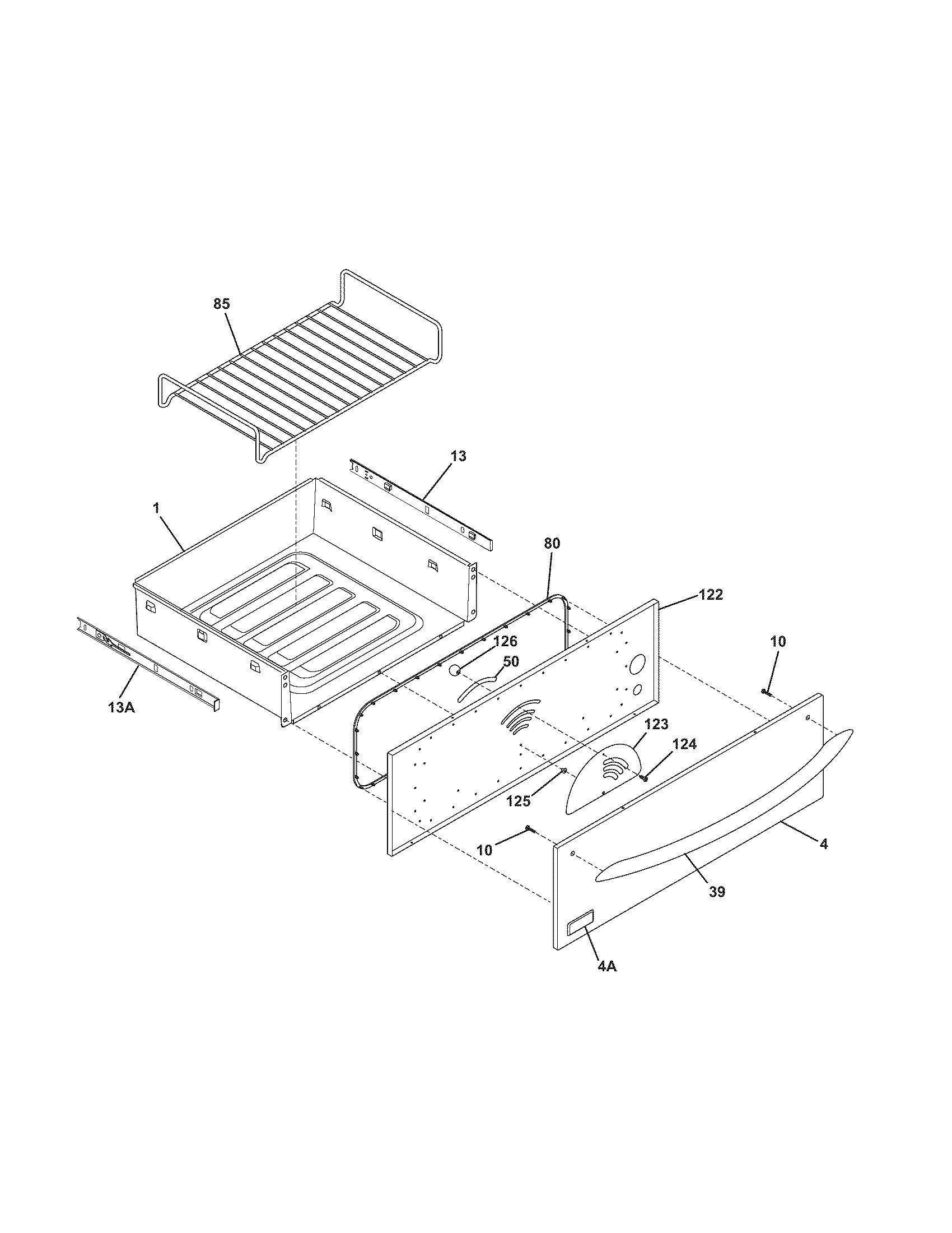 Kenmore Elite 79049203402 drawer diagram