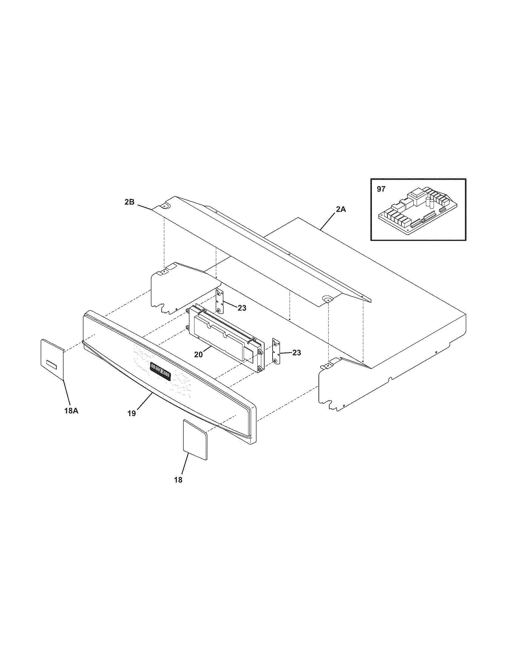 Kenmore Elite 79049063402 control panel diagram