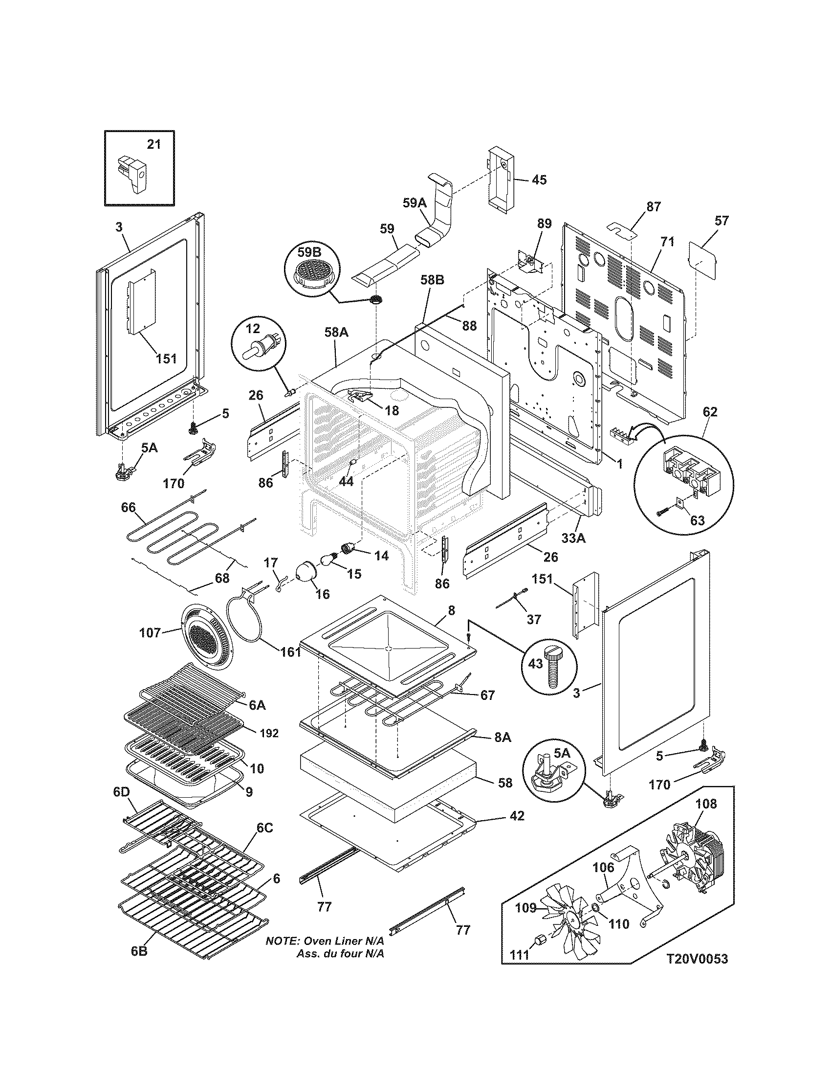 Kenmore Elite 79099123407 body diagram