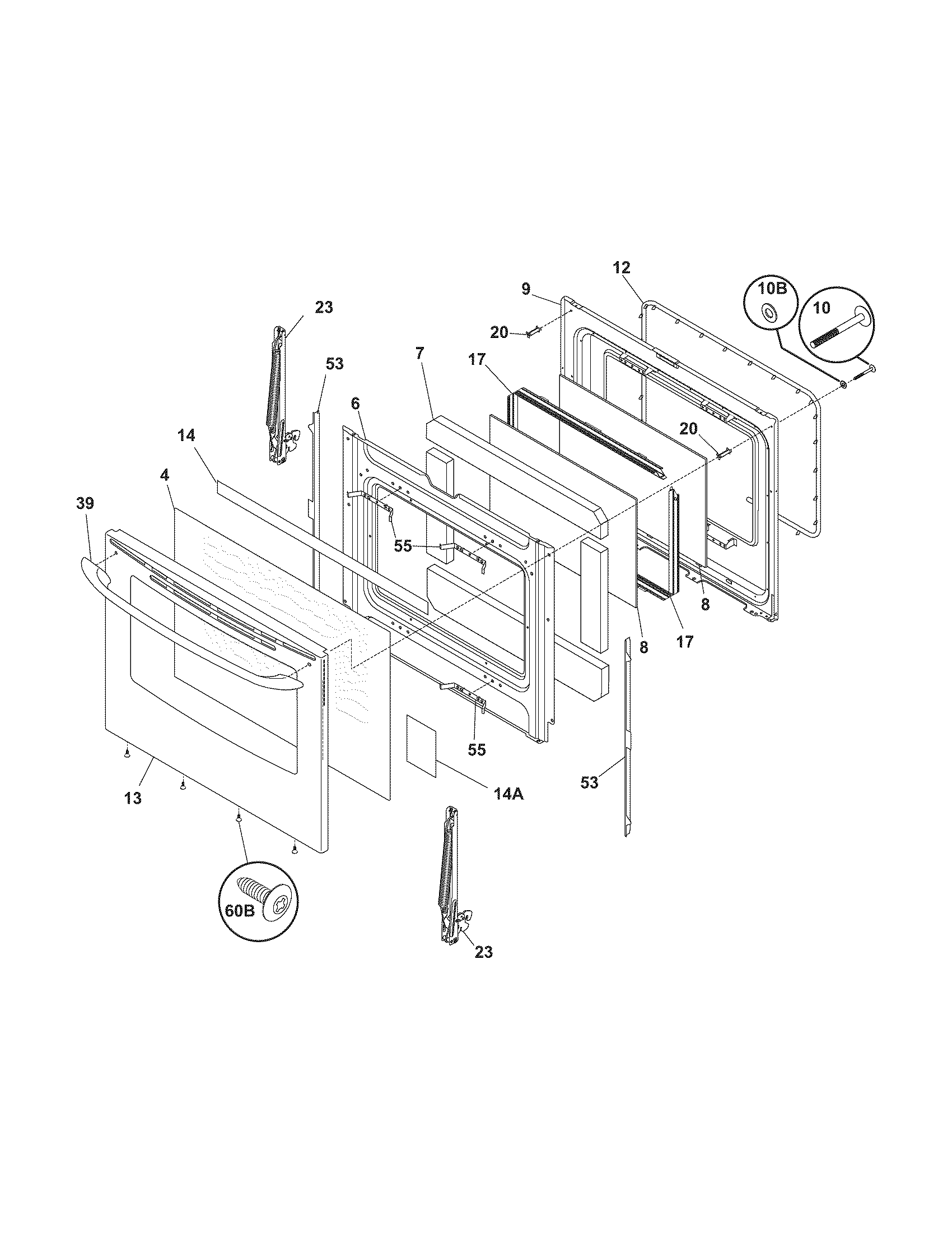 Kenmore Elite 79099123407 door diagram