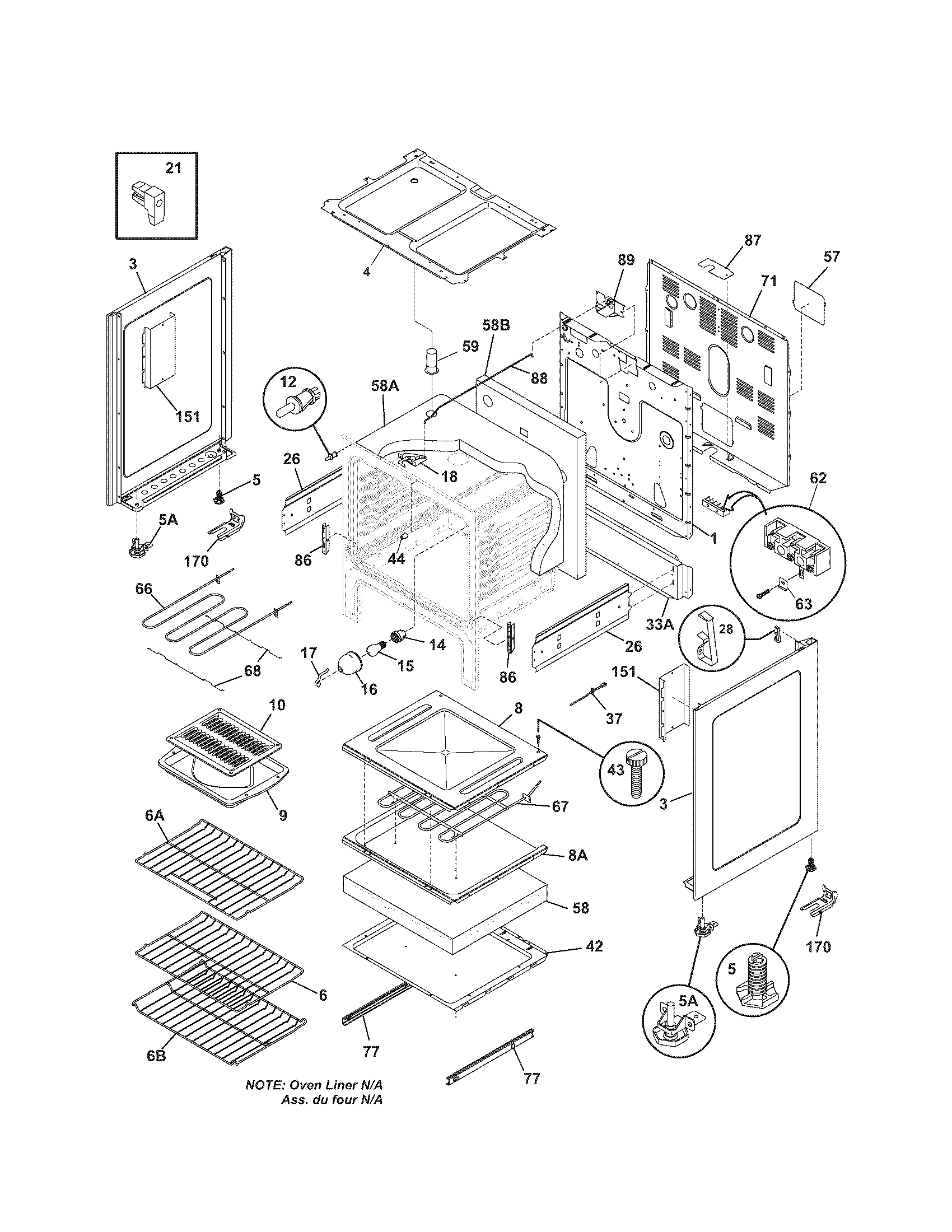 Kenmore 79094223409 body diagram
