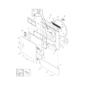 Frigidaire FGFB9100ES0 front panel/lint filter diagram