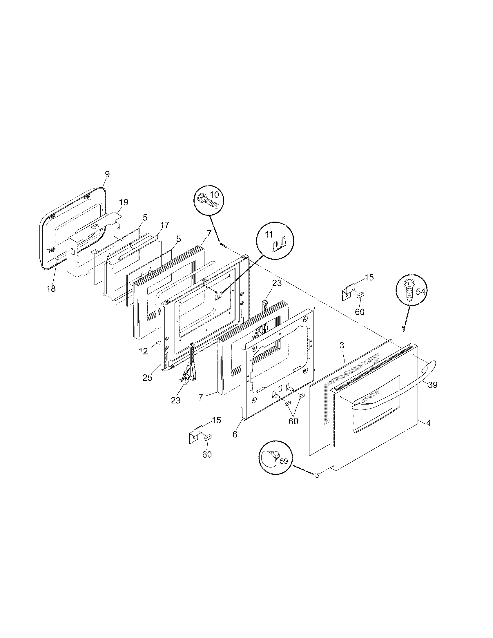 Kenmore 79040523401 door diagram