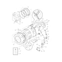 Frigidaire LTF530DS1 motor/tub diagram