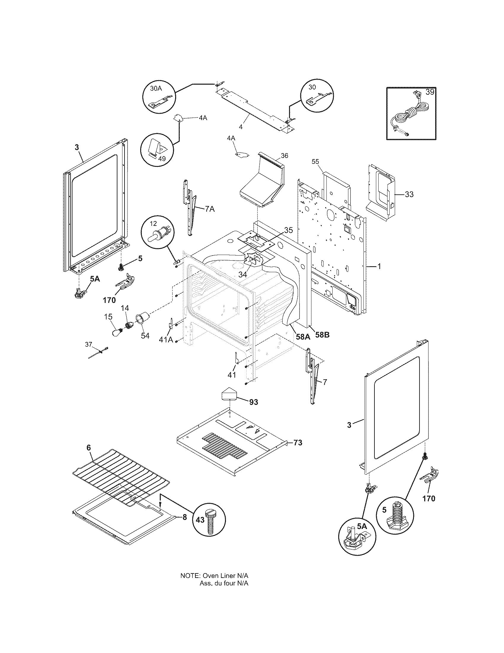 Kenmore 79071421404 body diagram