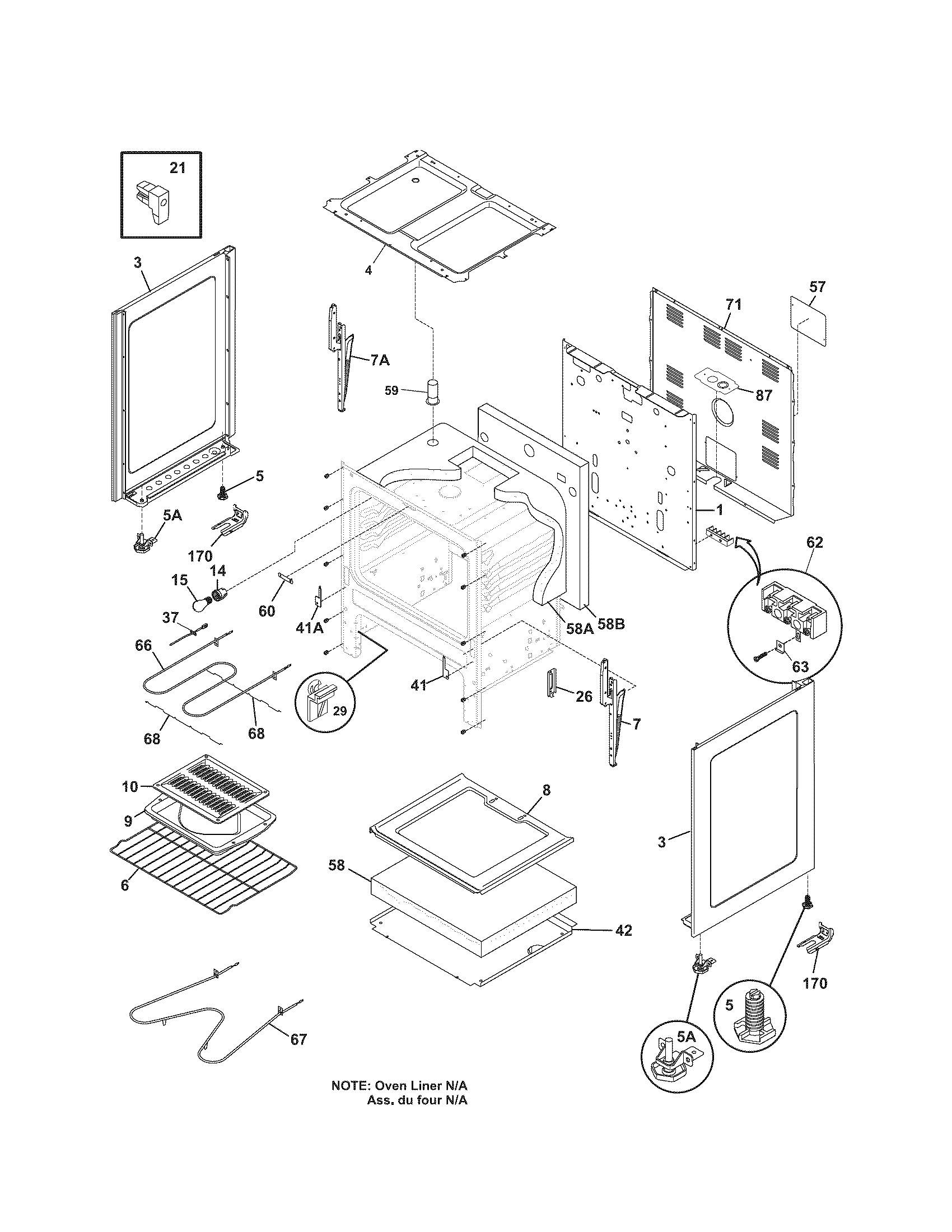 Kenmore 79090810405 body diagram