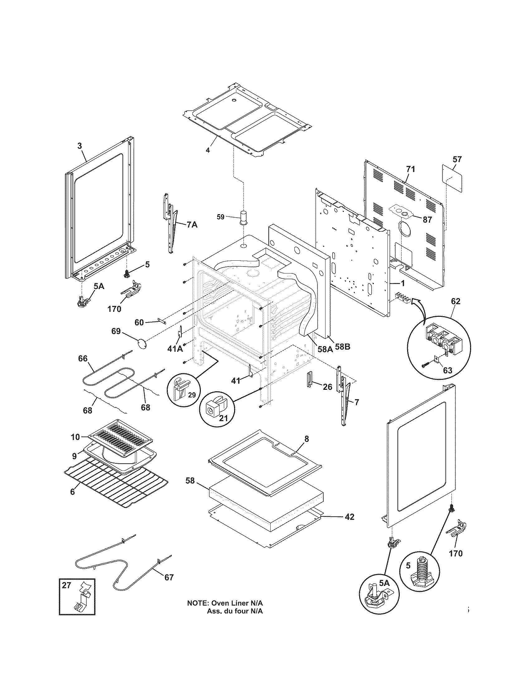 Kenmore 79090821402 body diagram