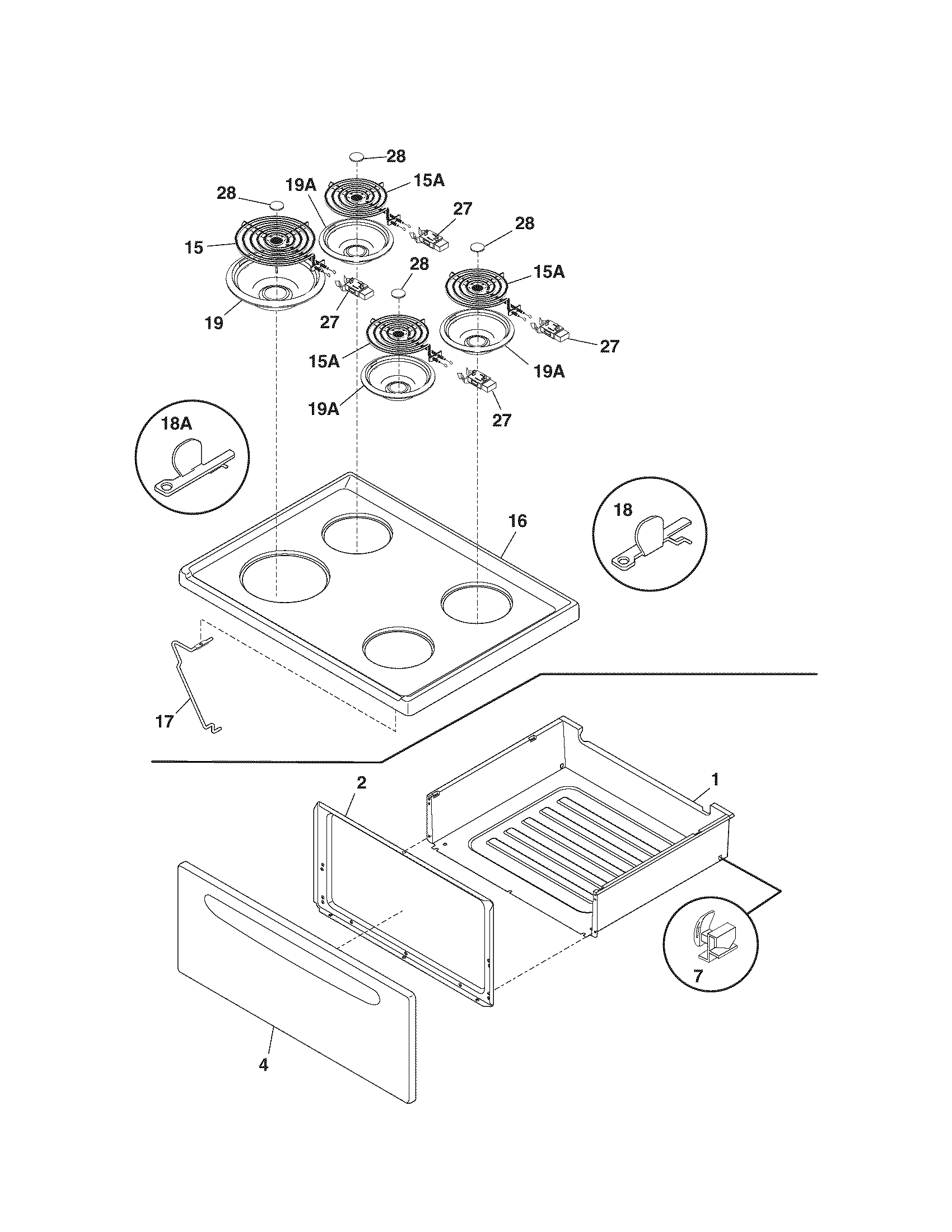 Kenmore 79090821402 top/drawer diagram
