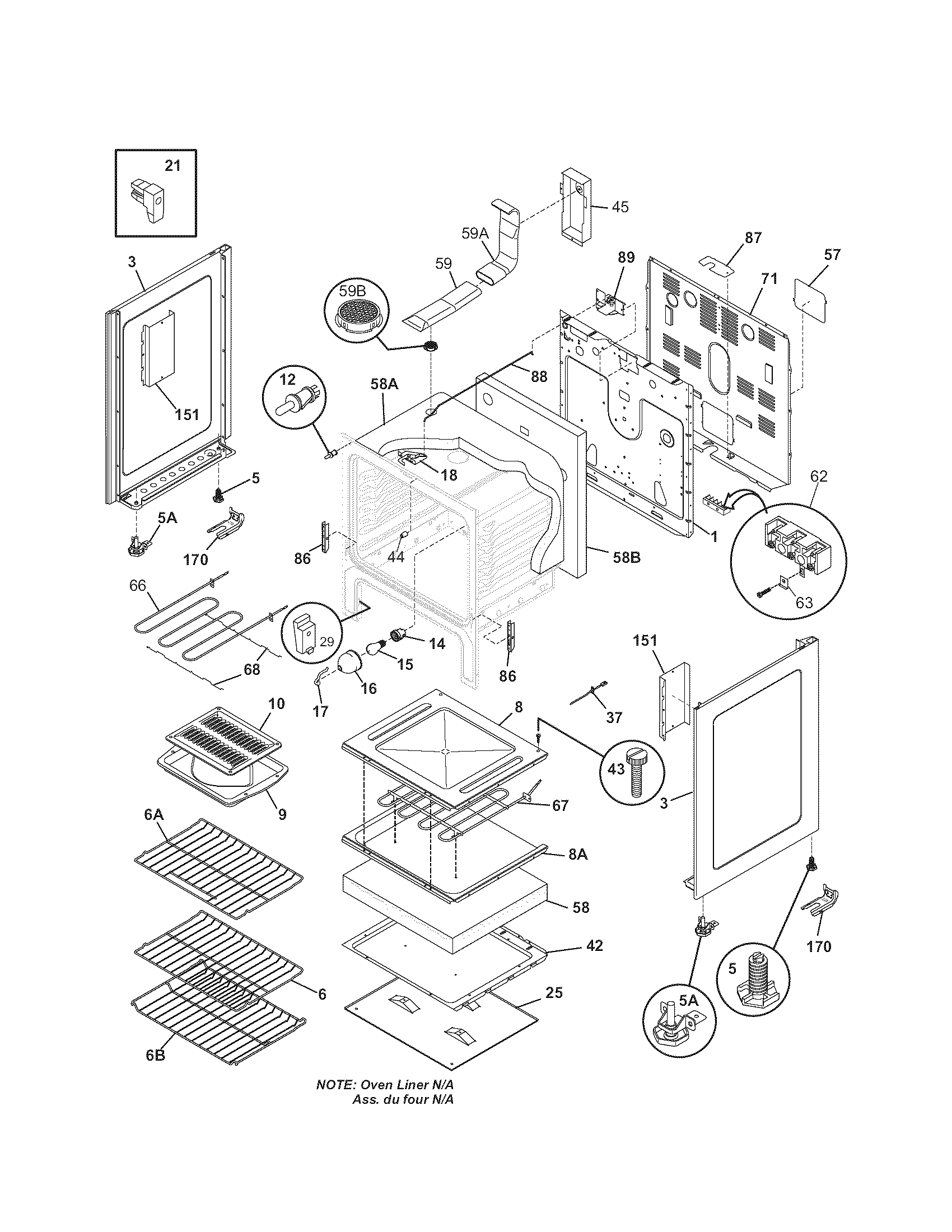 Kenmore 79096223408 body diagram
