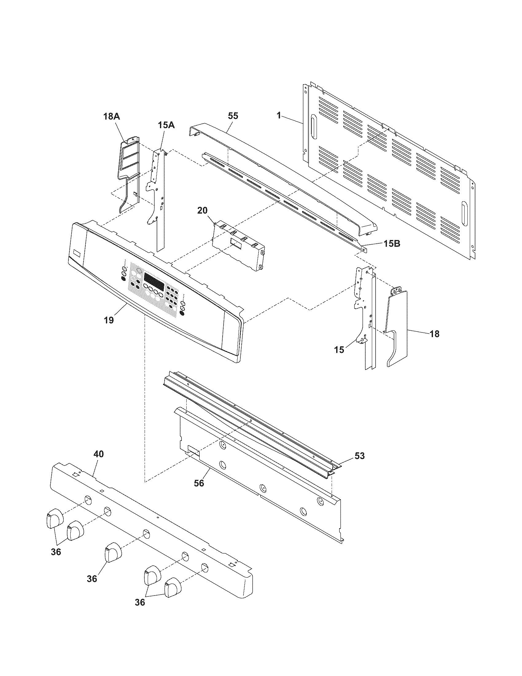 Kenmore Elite 79079364405 backguard diagram