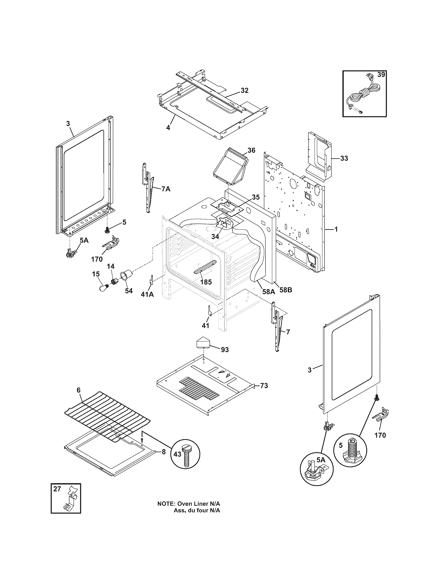 Kenmore 79073052402 body diagram