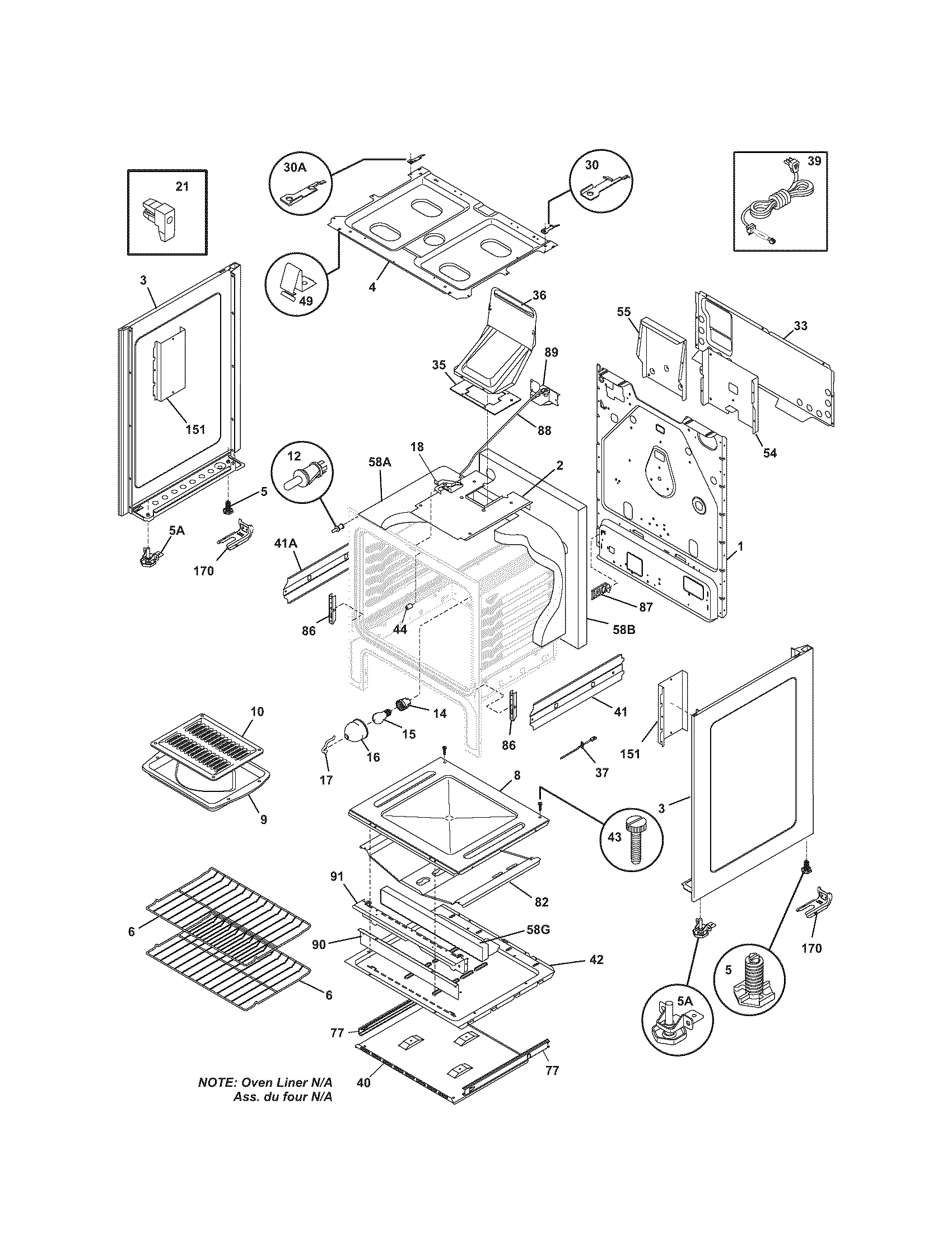 Kenmore 79078699405 body diagram