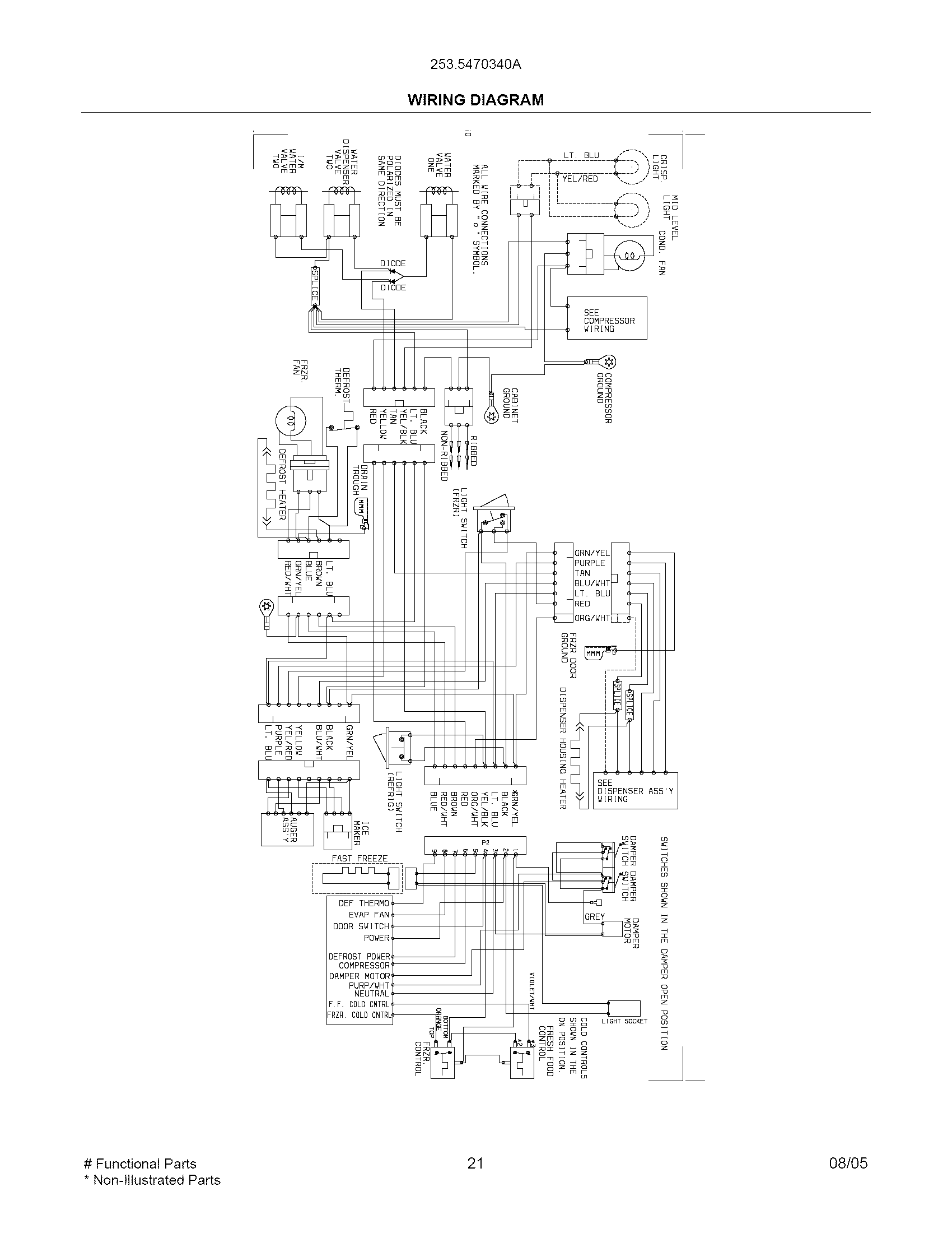 Kenmore 2535470340A wiring diagram diagram