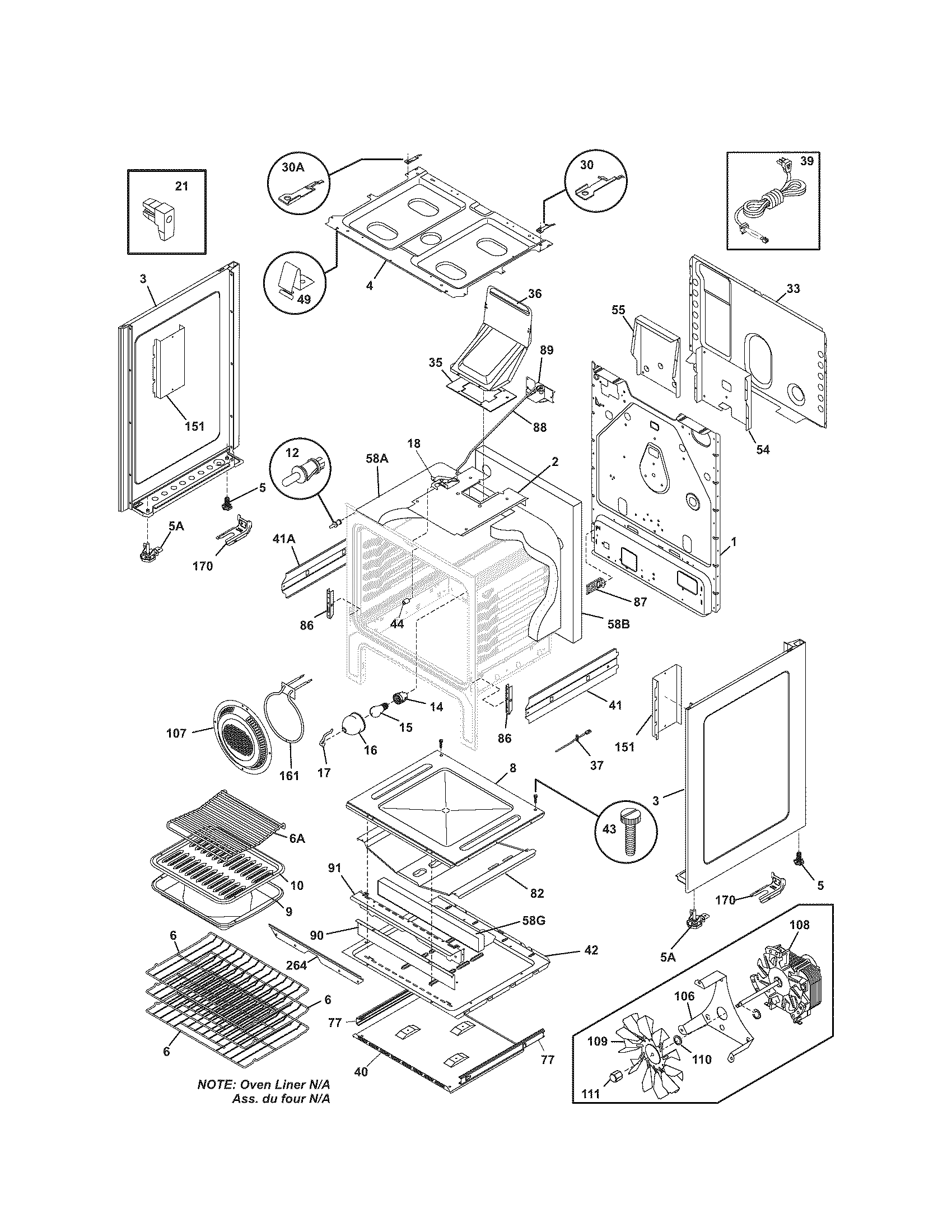 Kenmore 79078874405 body diagram
