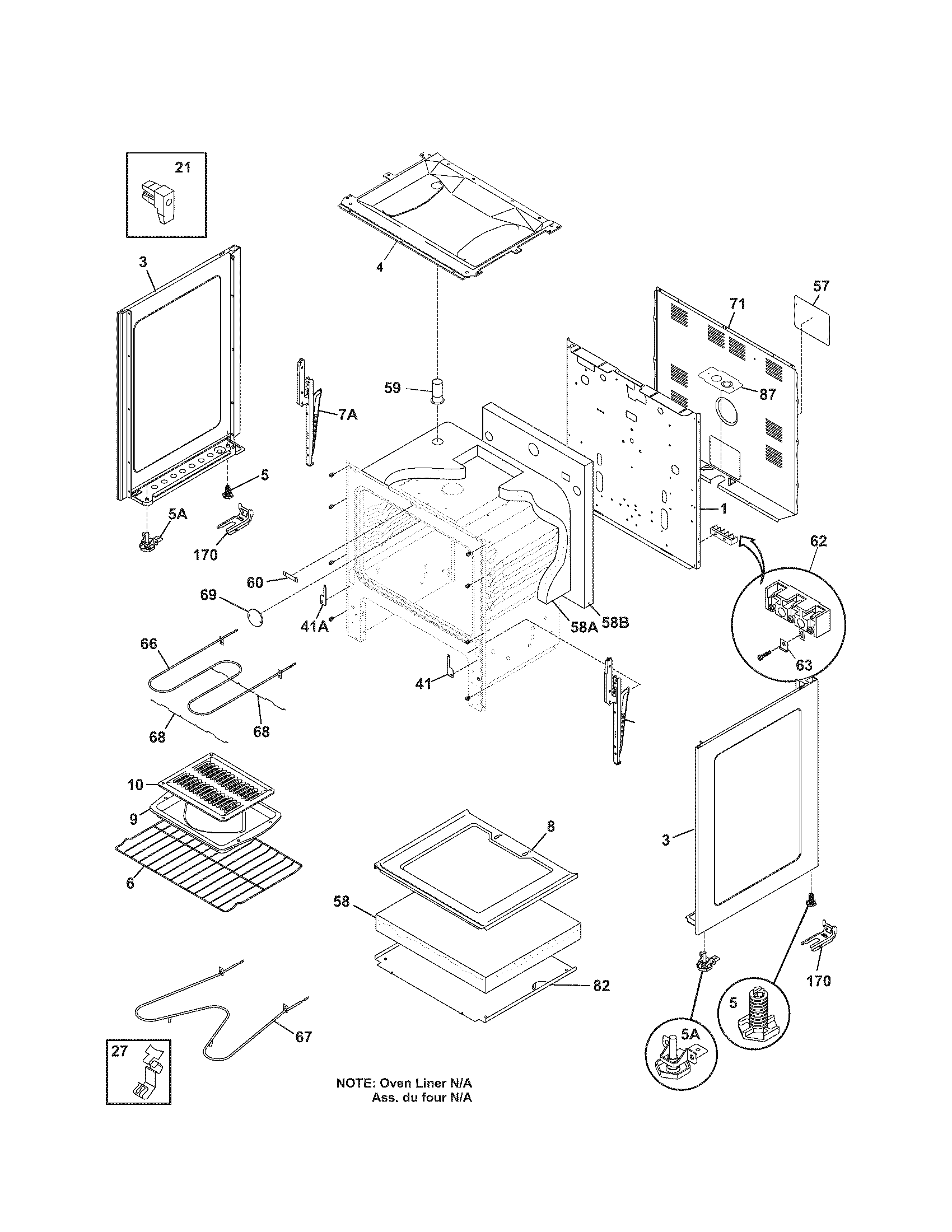 Kenmore 79060042402 body diagram