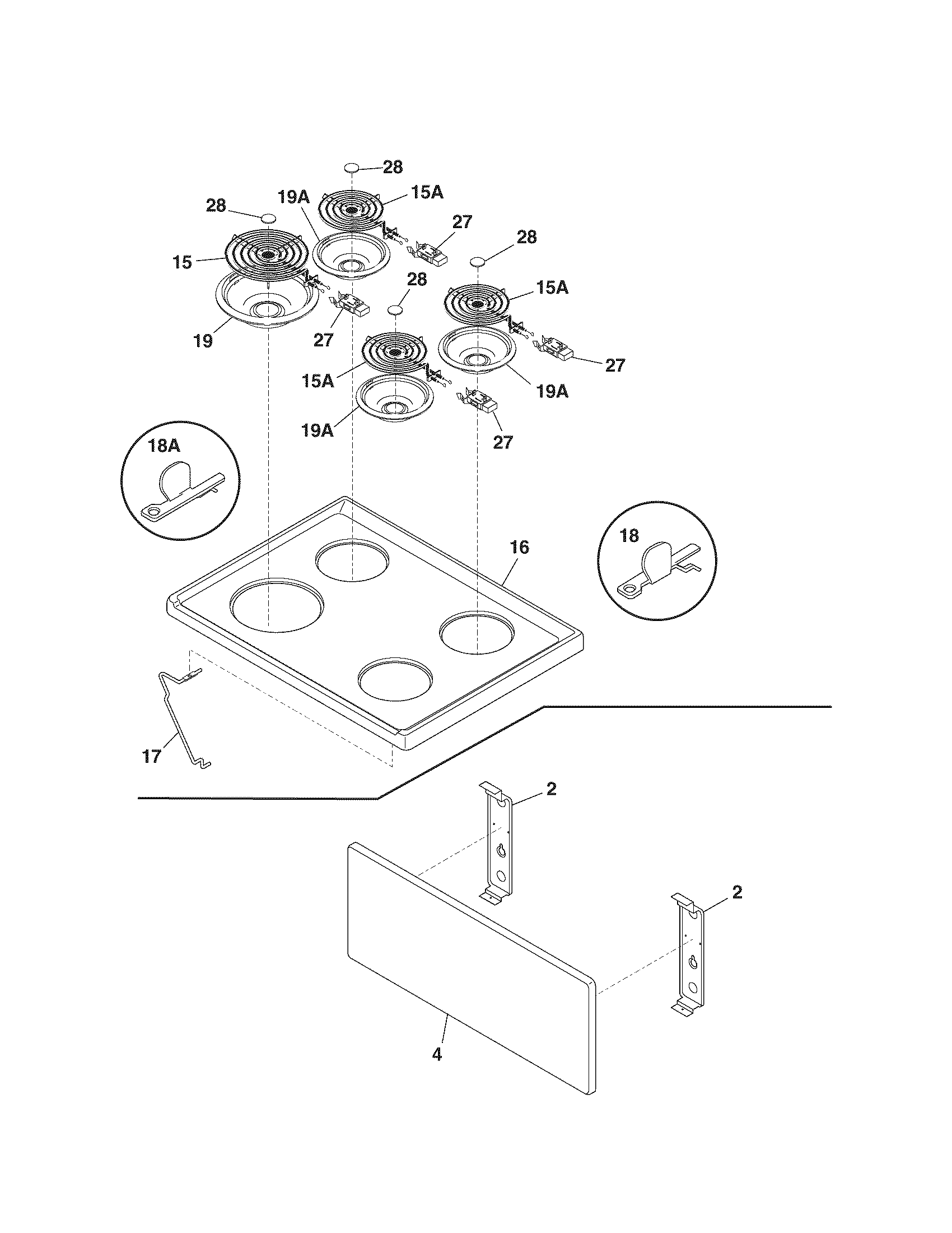 Kenmore 79060042402 top/drawer diagram