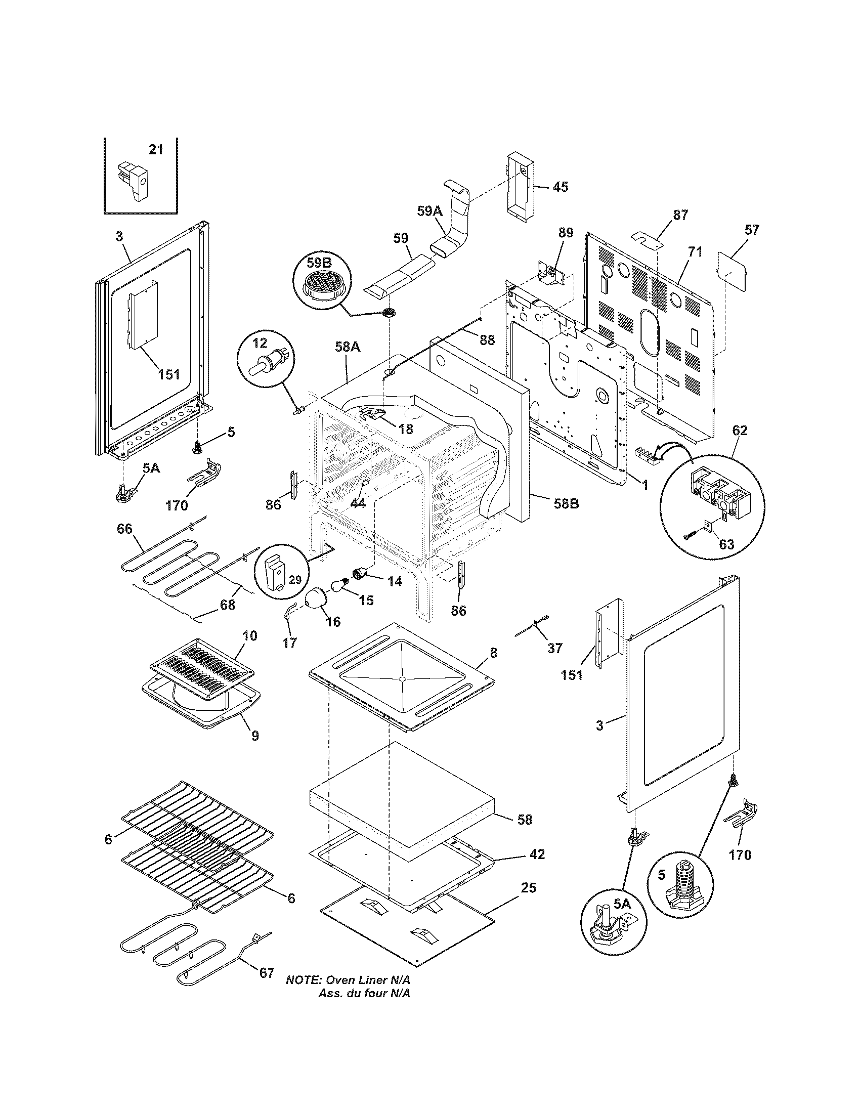 Kenmore 79096123407 body diagram