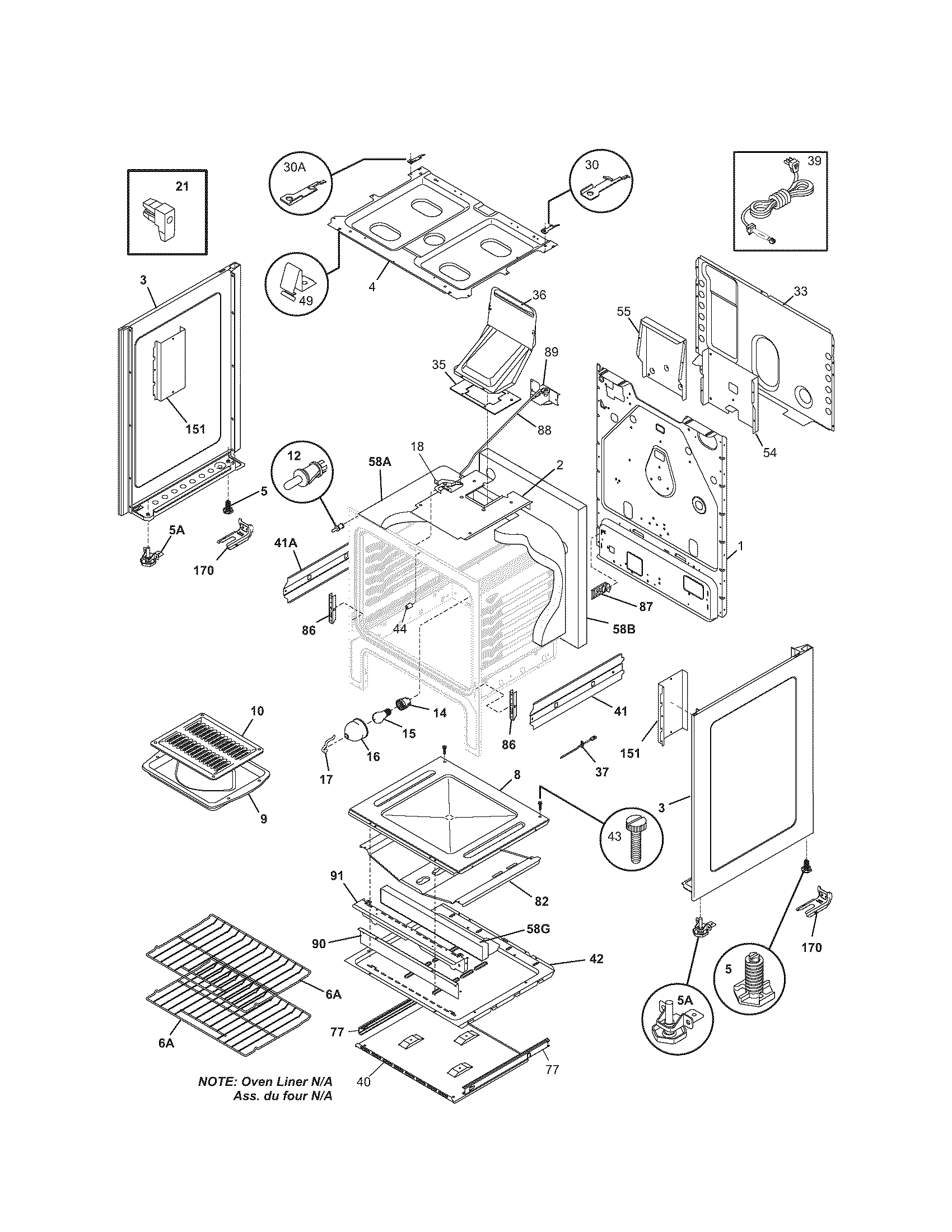 Kenmore 79078953502 body diagram